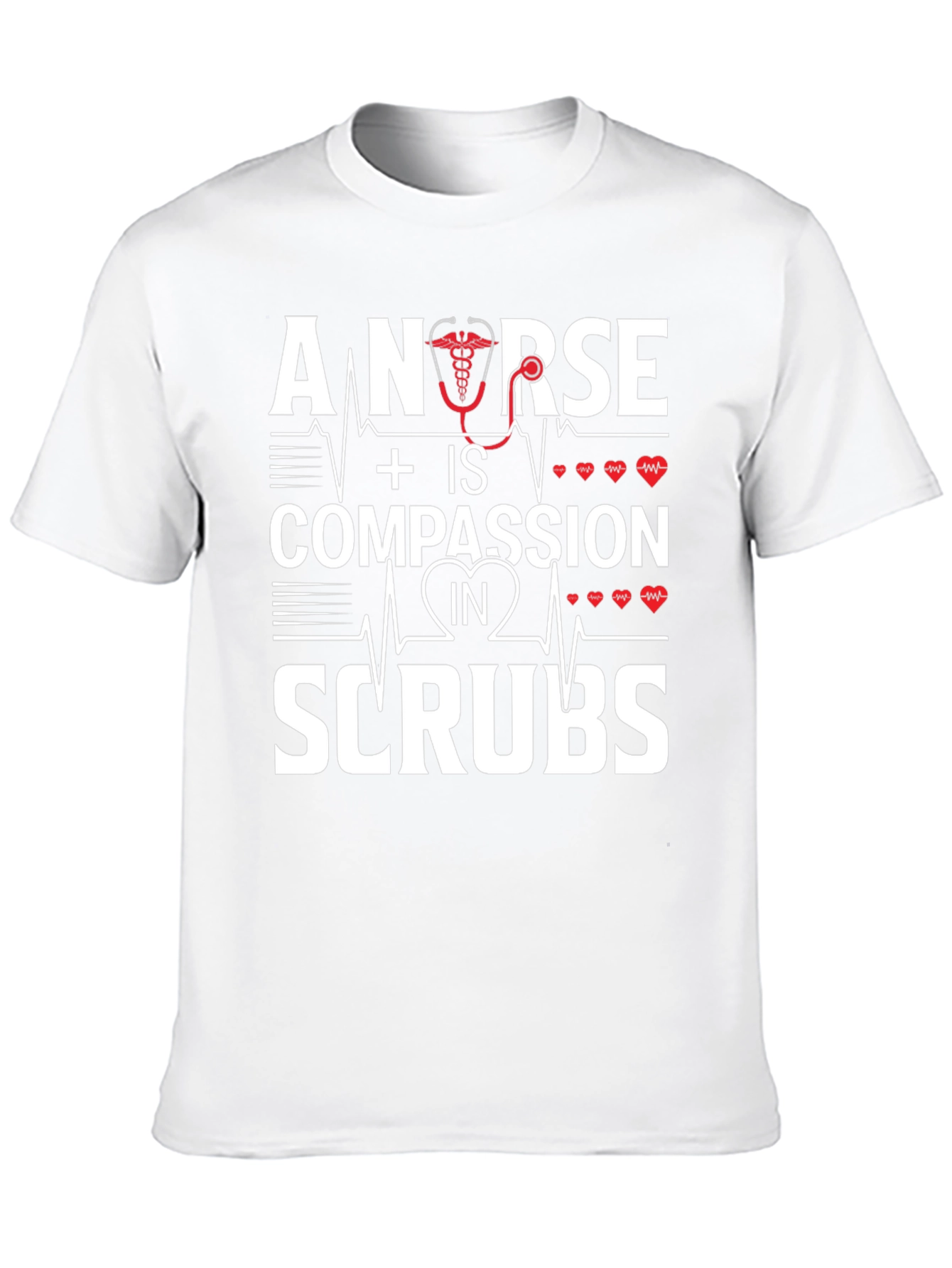 Nurse Compassion in Scrubs Graphic T-Shirt