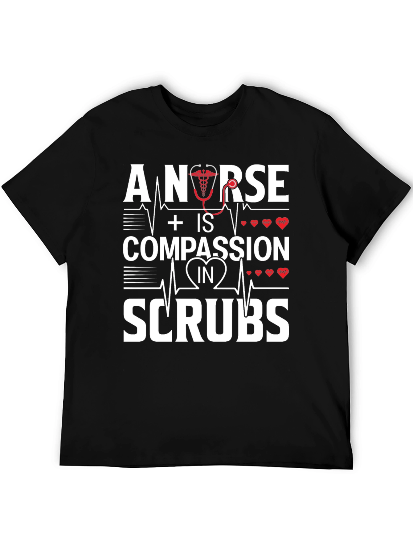 Nurse Compassion in Scrubs Graphic T-Shirt