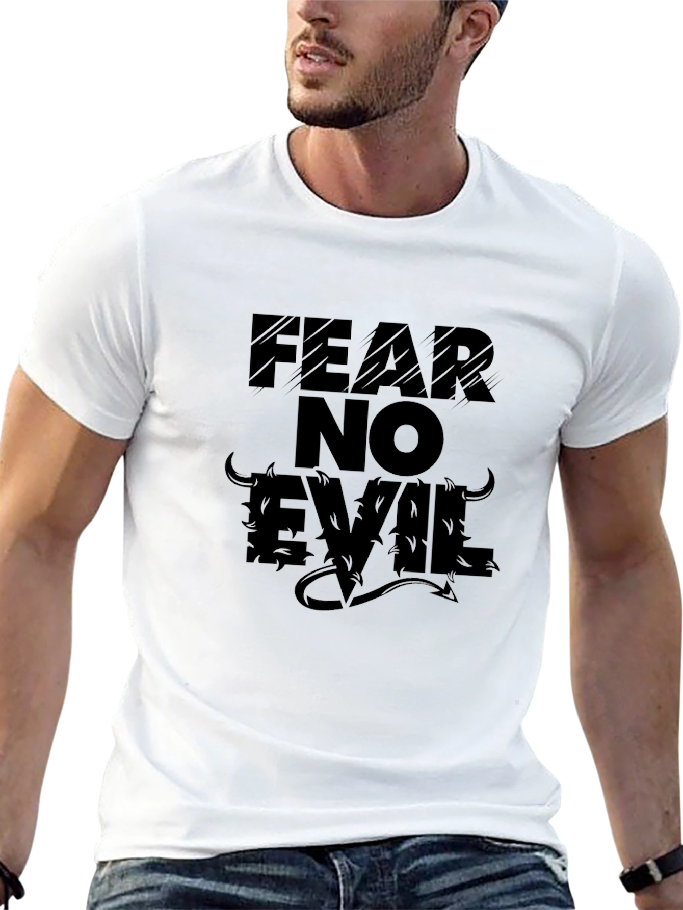 Fear No Evil Graphic T-Shirt - Black