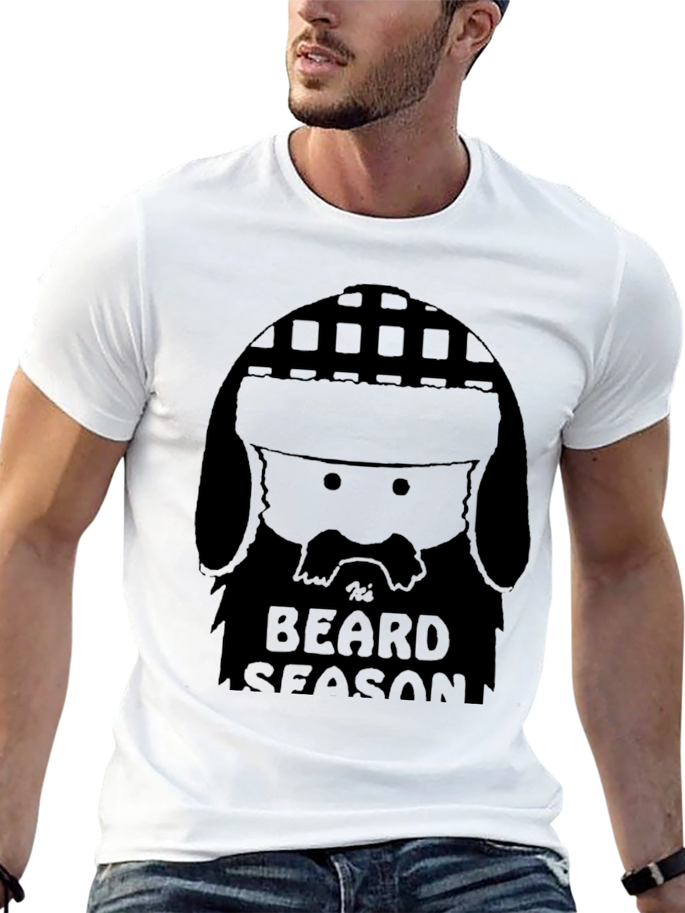 Mens Black Tis Beard Season Graphic T-Shirt