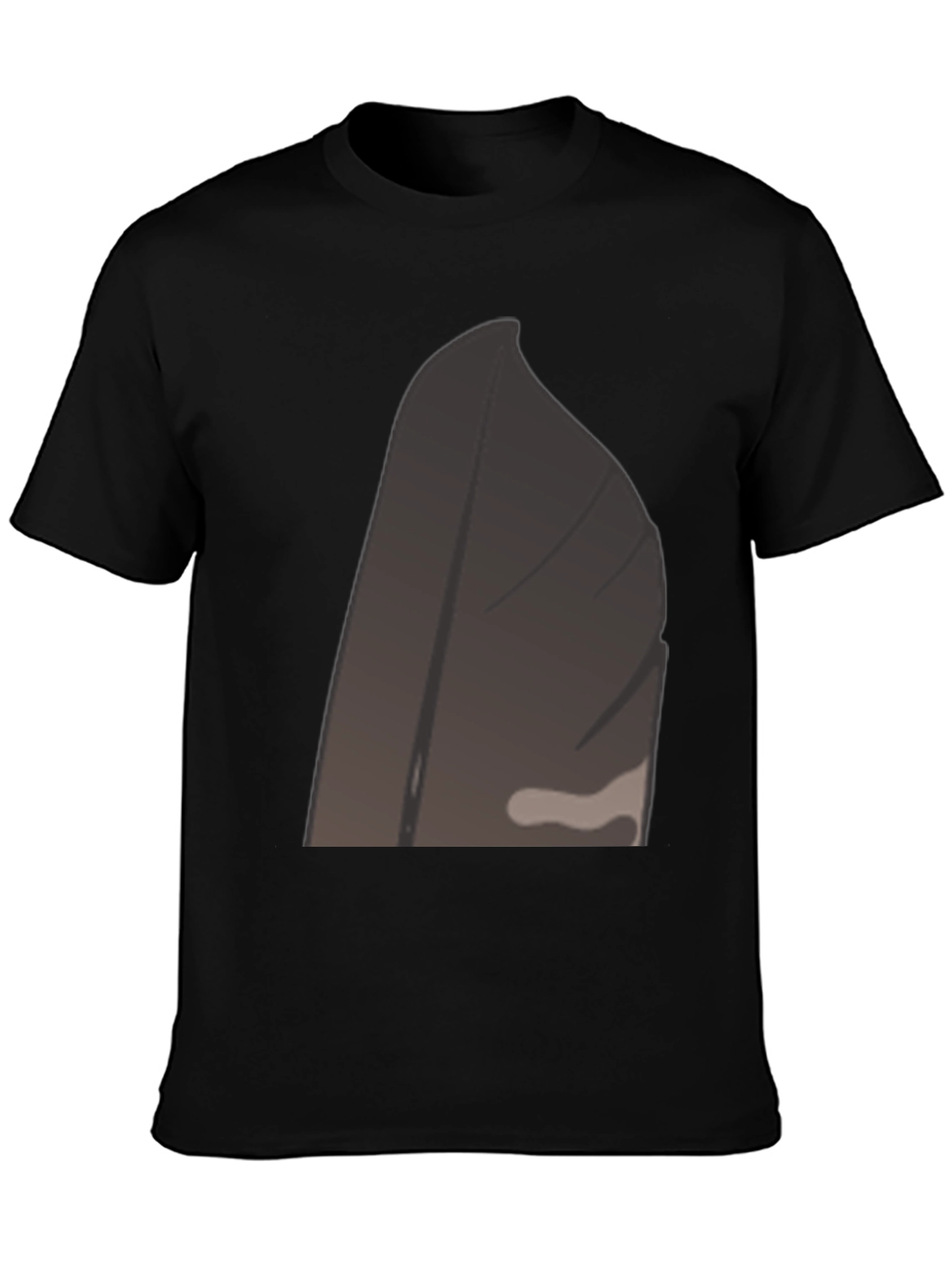 Black Tee with Abstract Geometric Design