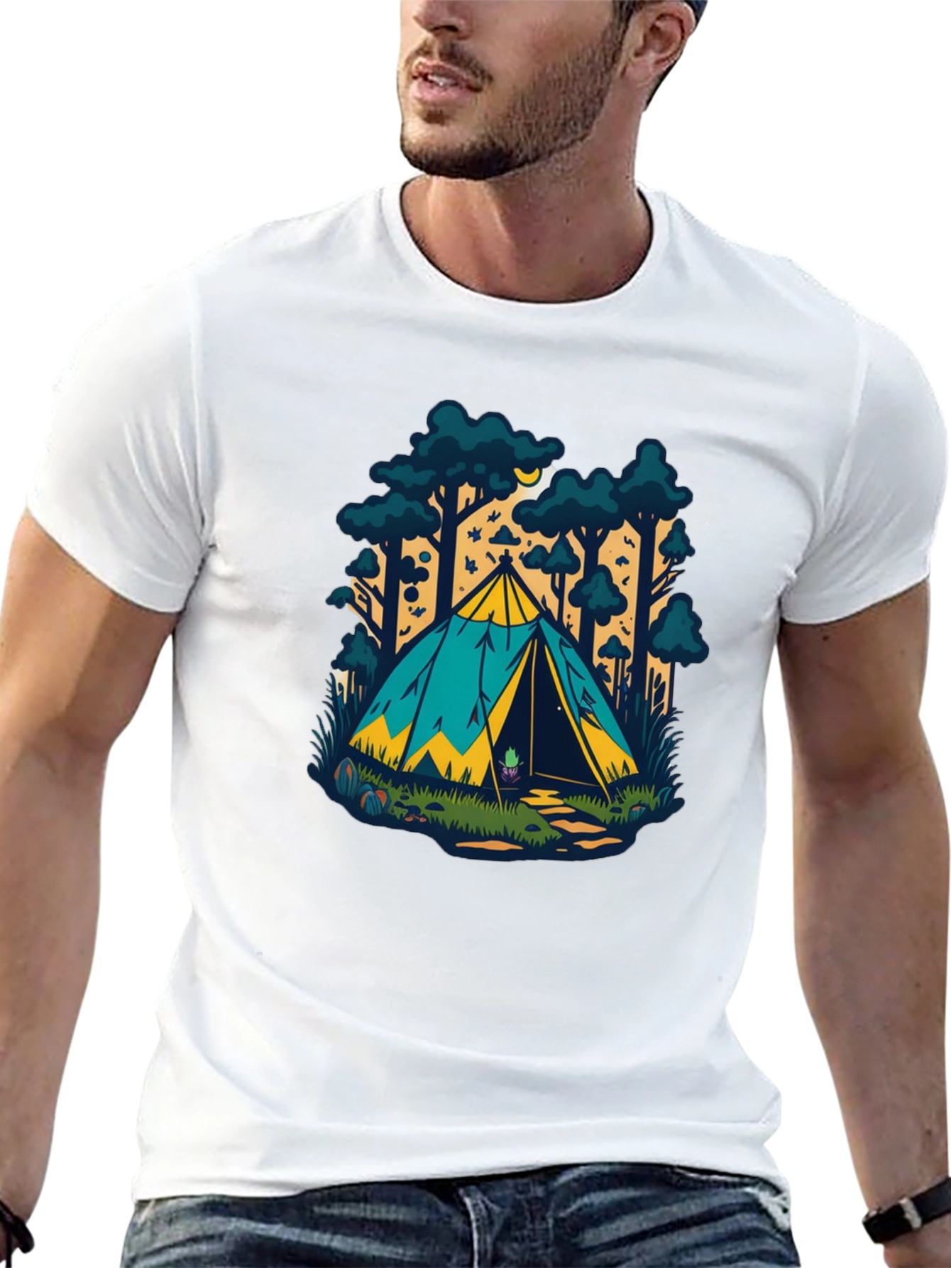 Camping Tent Graphic T-Shirt - Adventure Ready!