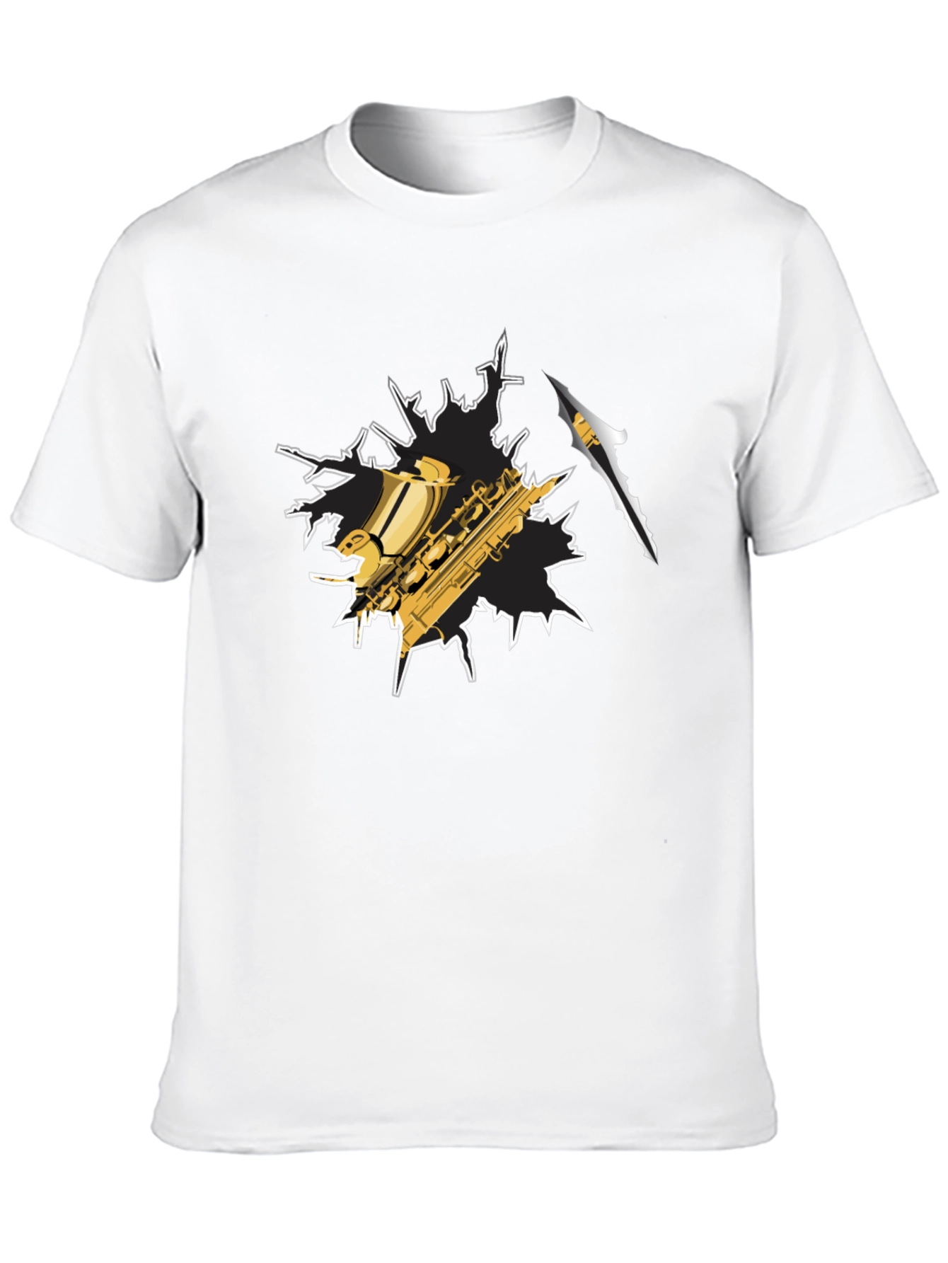 Saxophone Graphic T-Shirt - Cool Music Tee