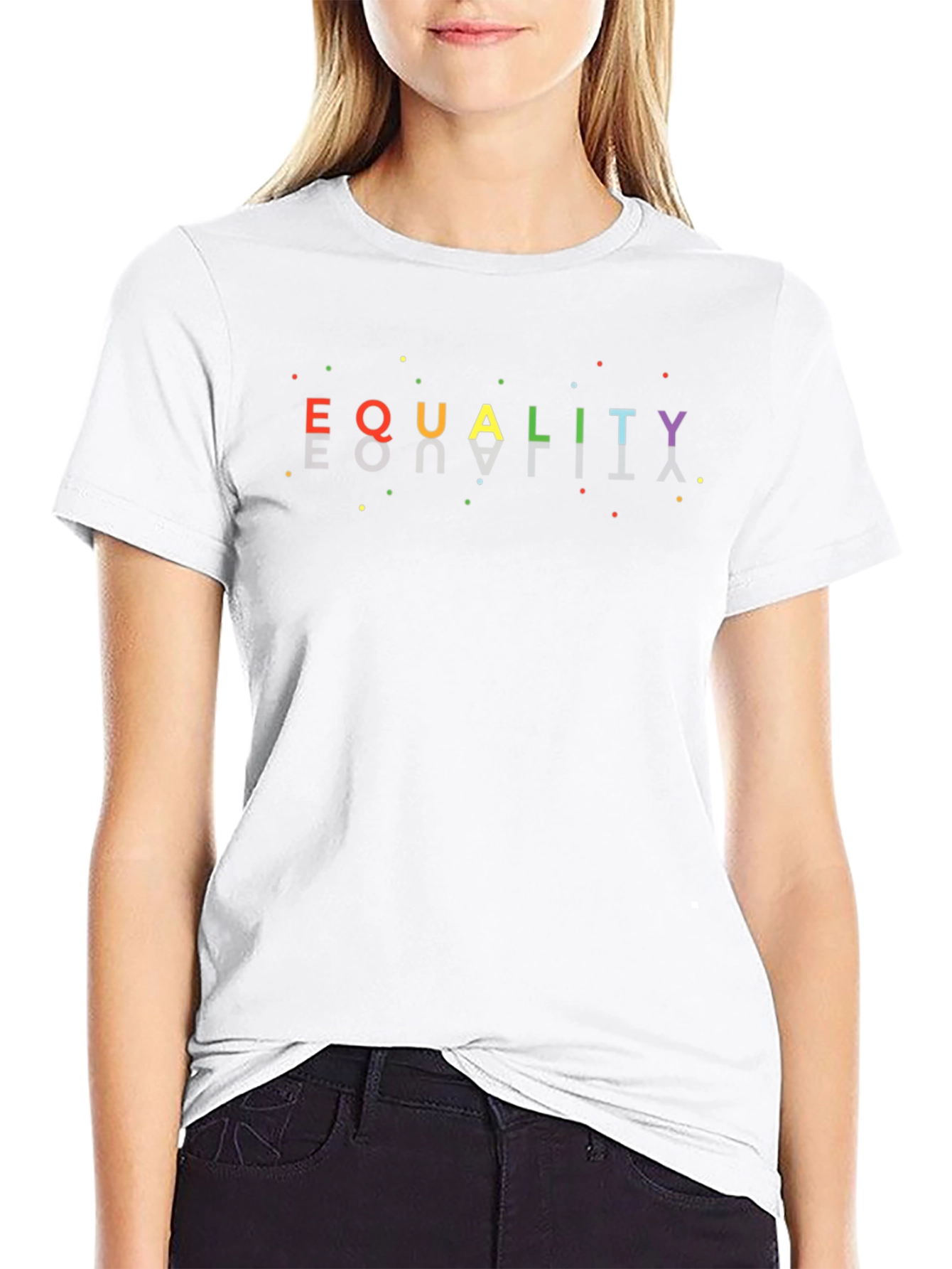 Equality Rainbow Pride Graphic Tee - Unisex Black T-Shirt