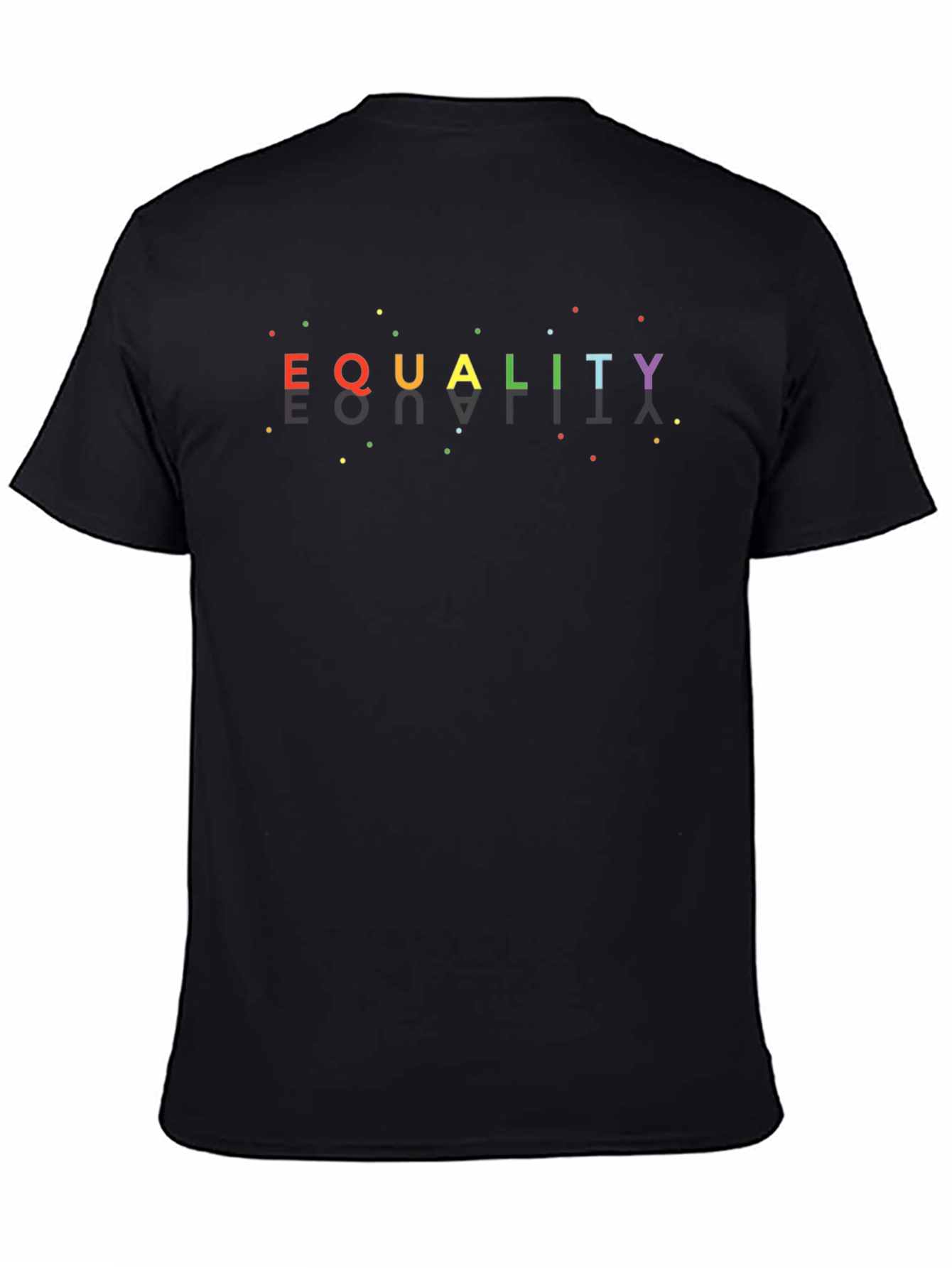 Equality Rainbow Pride Graphic Tee - Unisex Black T-Shirt