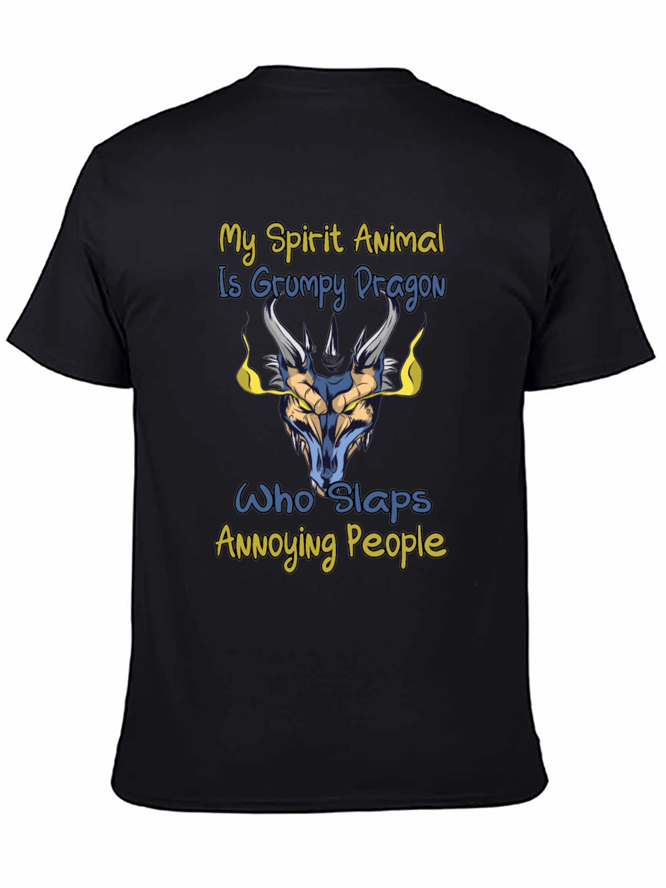Grumpy Dragon Spirit Animal Graphic T-Shirt