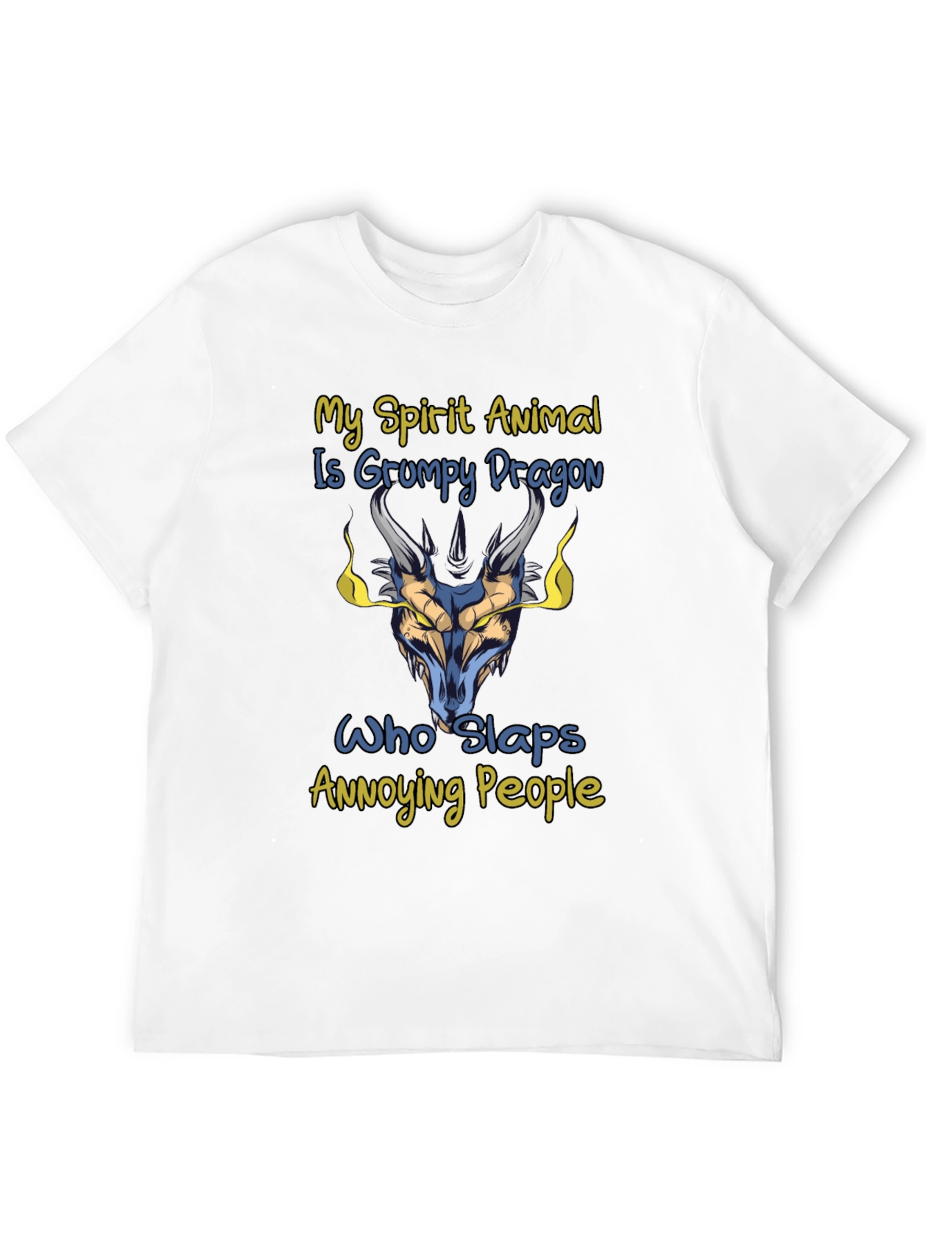 Grumpy Dragon Spirit Animal Graphic T-Shirt