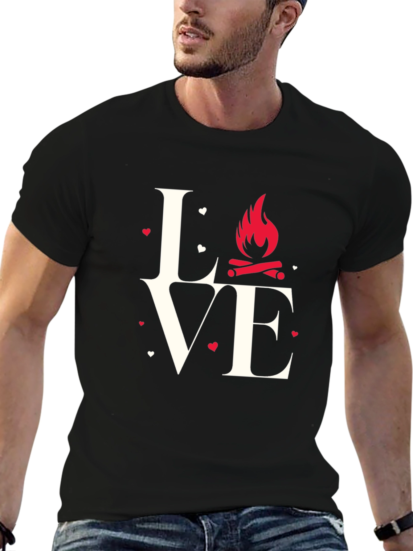 Love Camping Graphic T-Shirt - Black