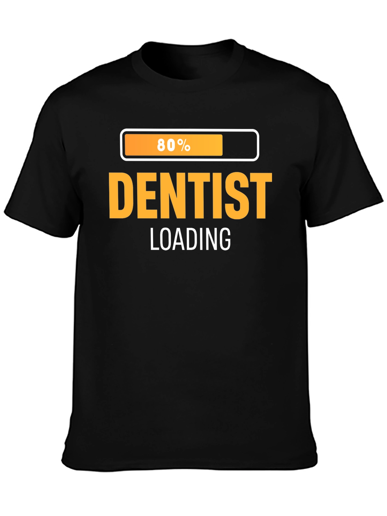 Dentist Loading Graphic T-Shirt - Black Cotton Tee