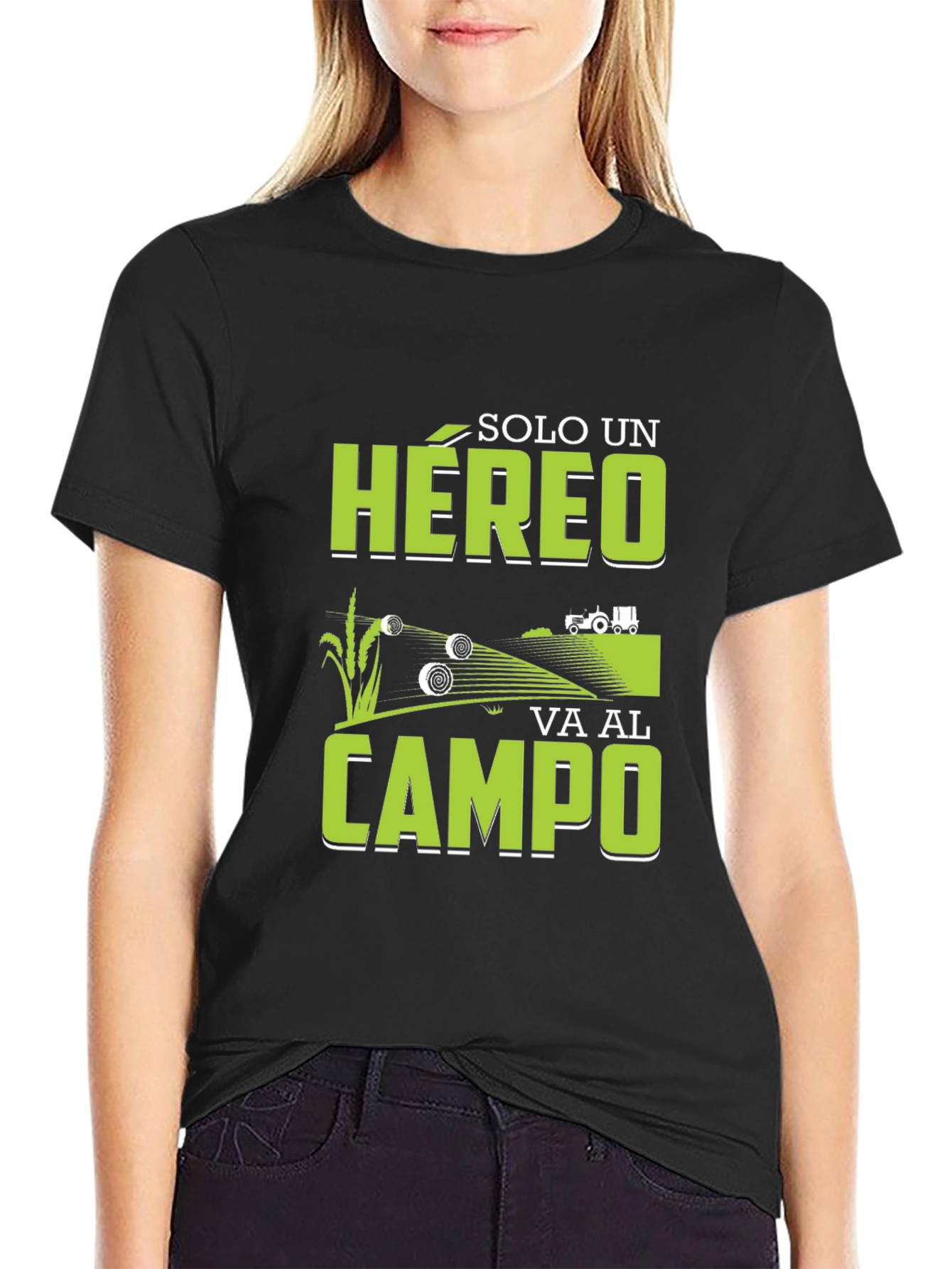 Farming Hero Graphic Tee - Black Cotton T-Shirt