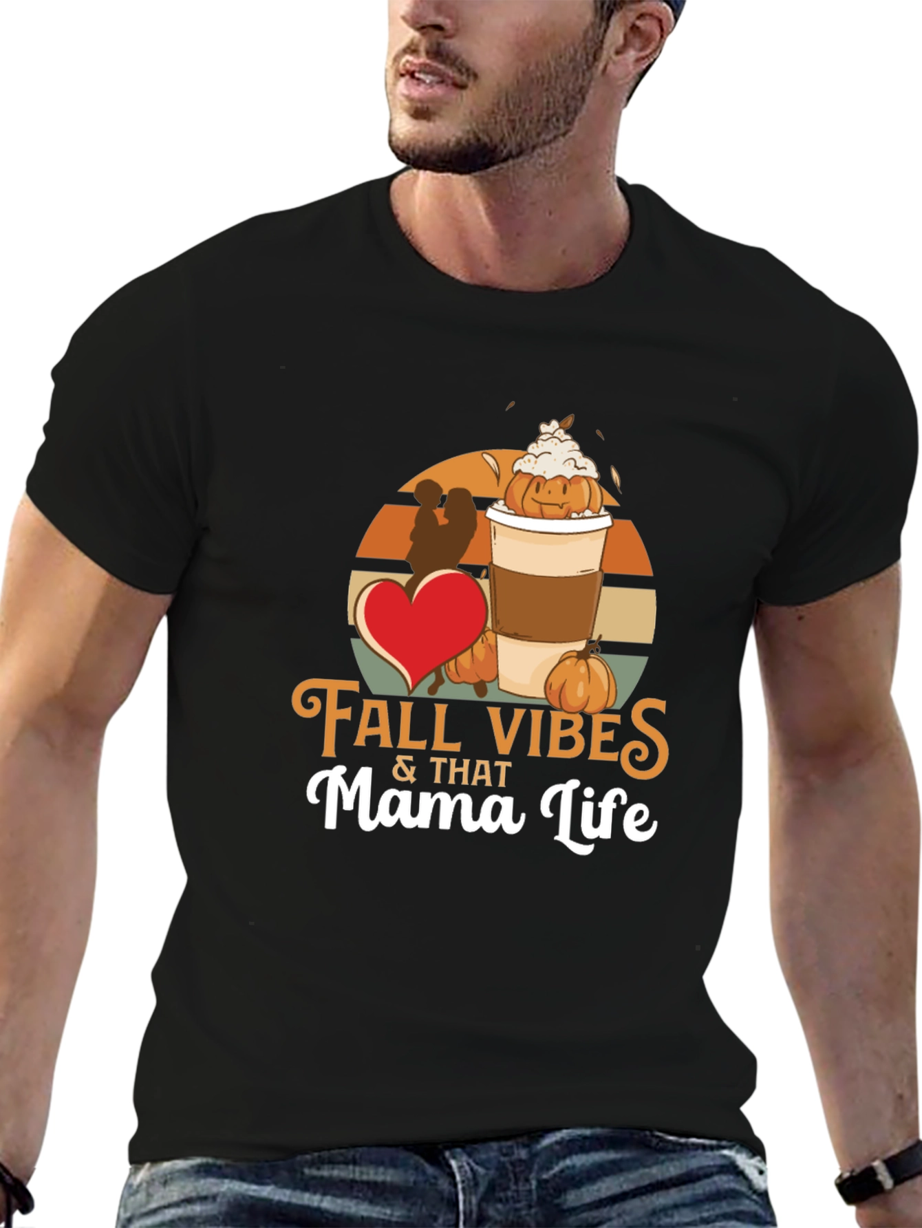 Fall Vibes Mama Life T-Shirt - Pumpkin Spice Season