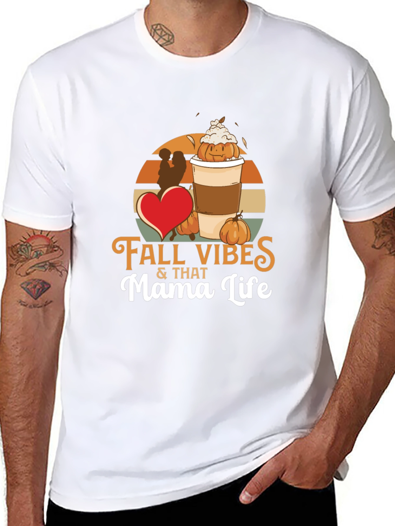 Fall Vibes Mama Life T-Shirt - Pumpkin Spice Season