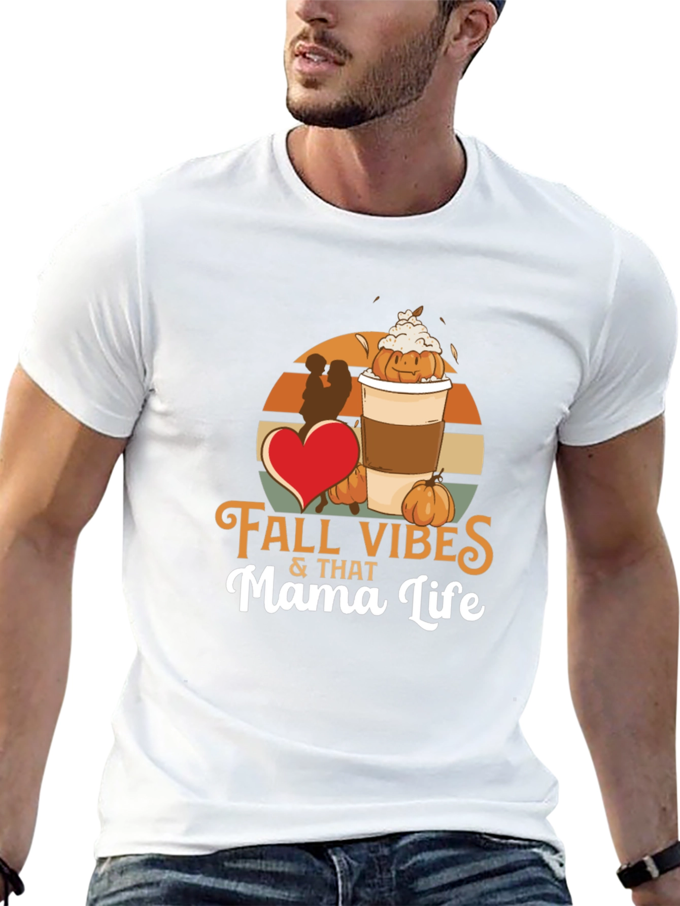 Fall Vibes Mama Life T-Shirt - Pumpkin Spice Season