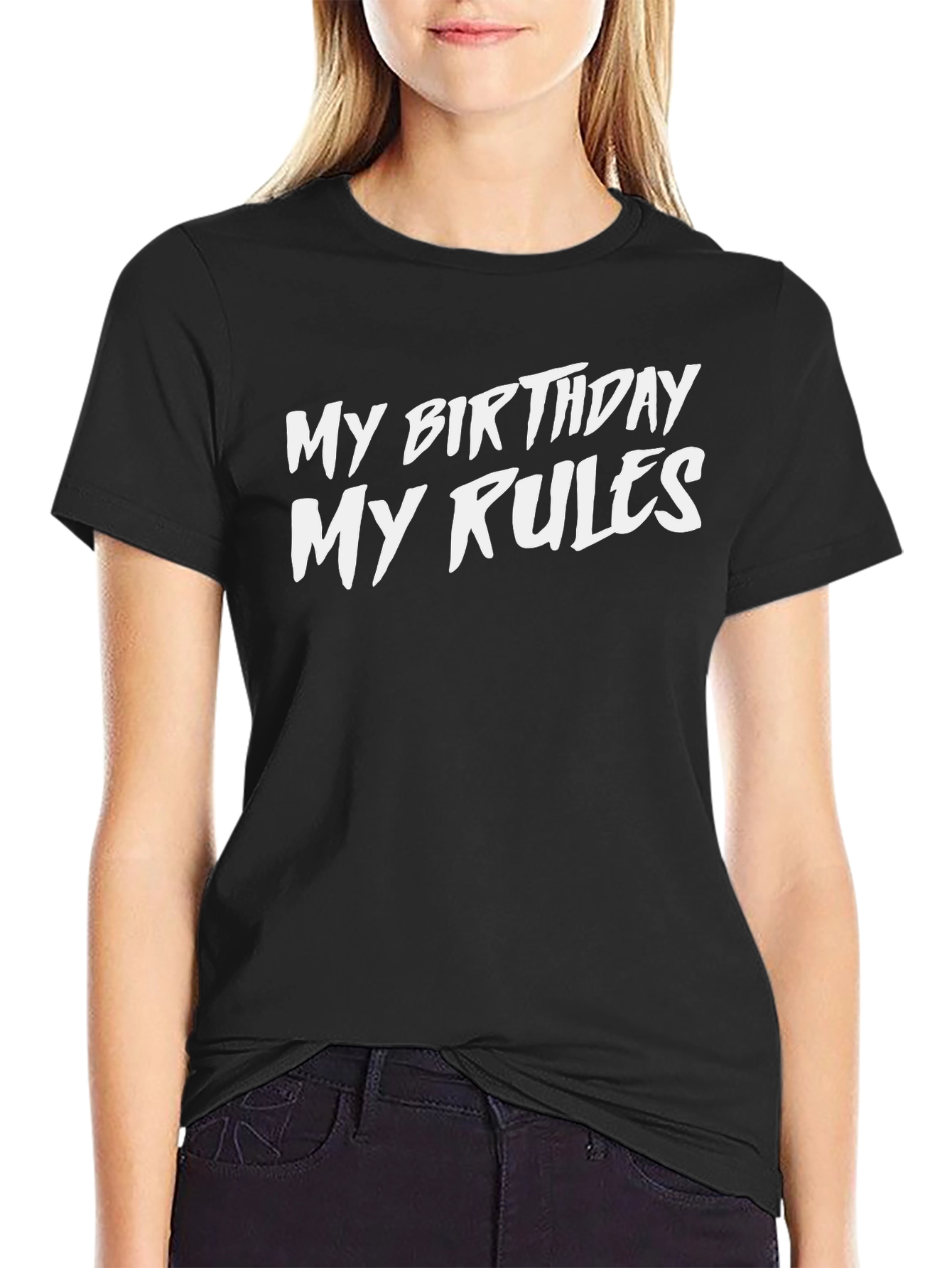 My Birthday My Rules Black Graphic Tee