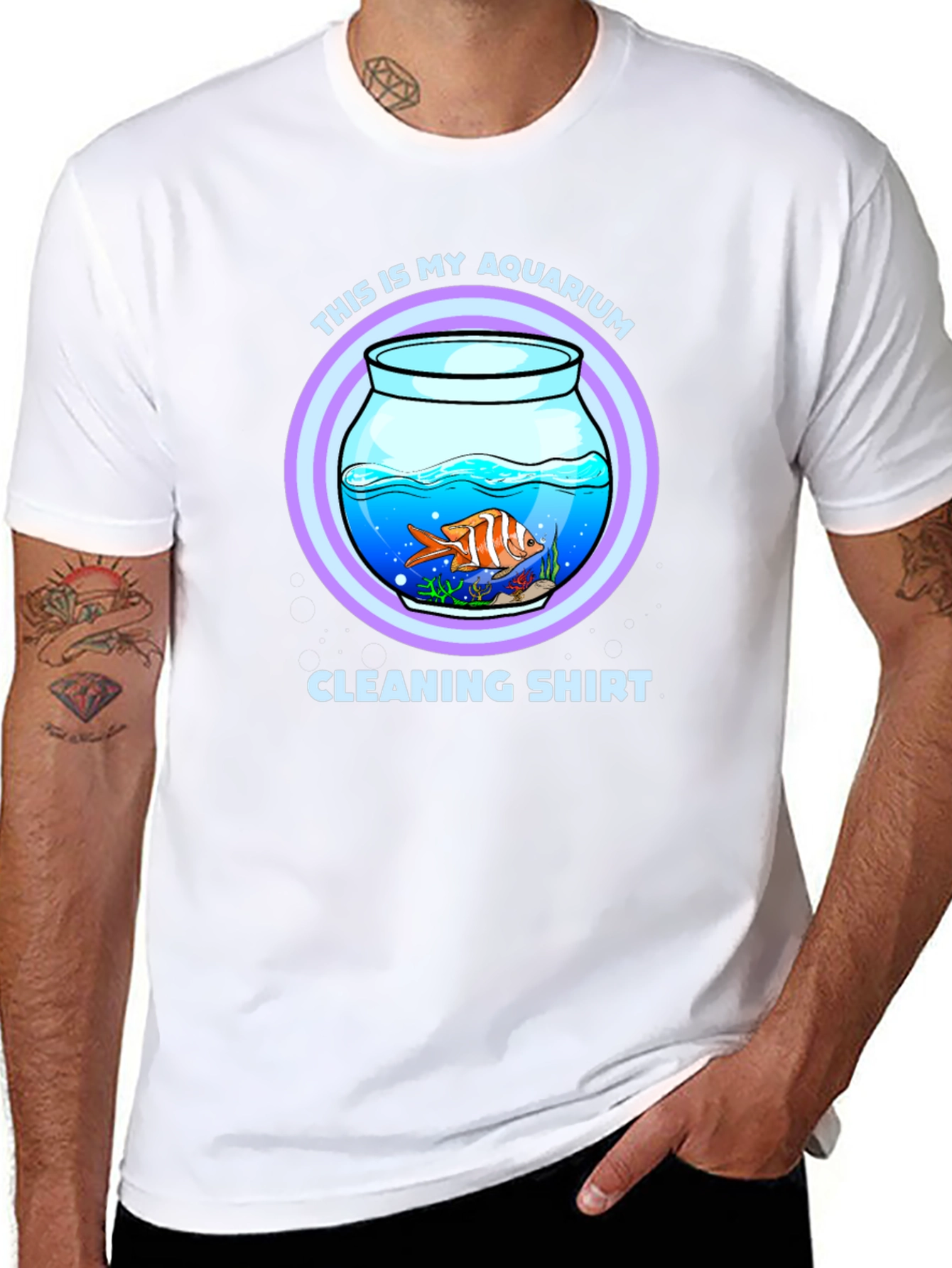 Aquarium Cleaning T-Shirt - Novelty Fish Keeper Tee