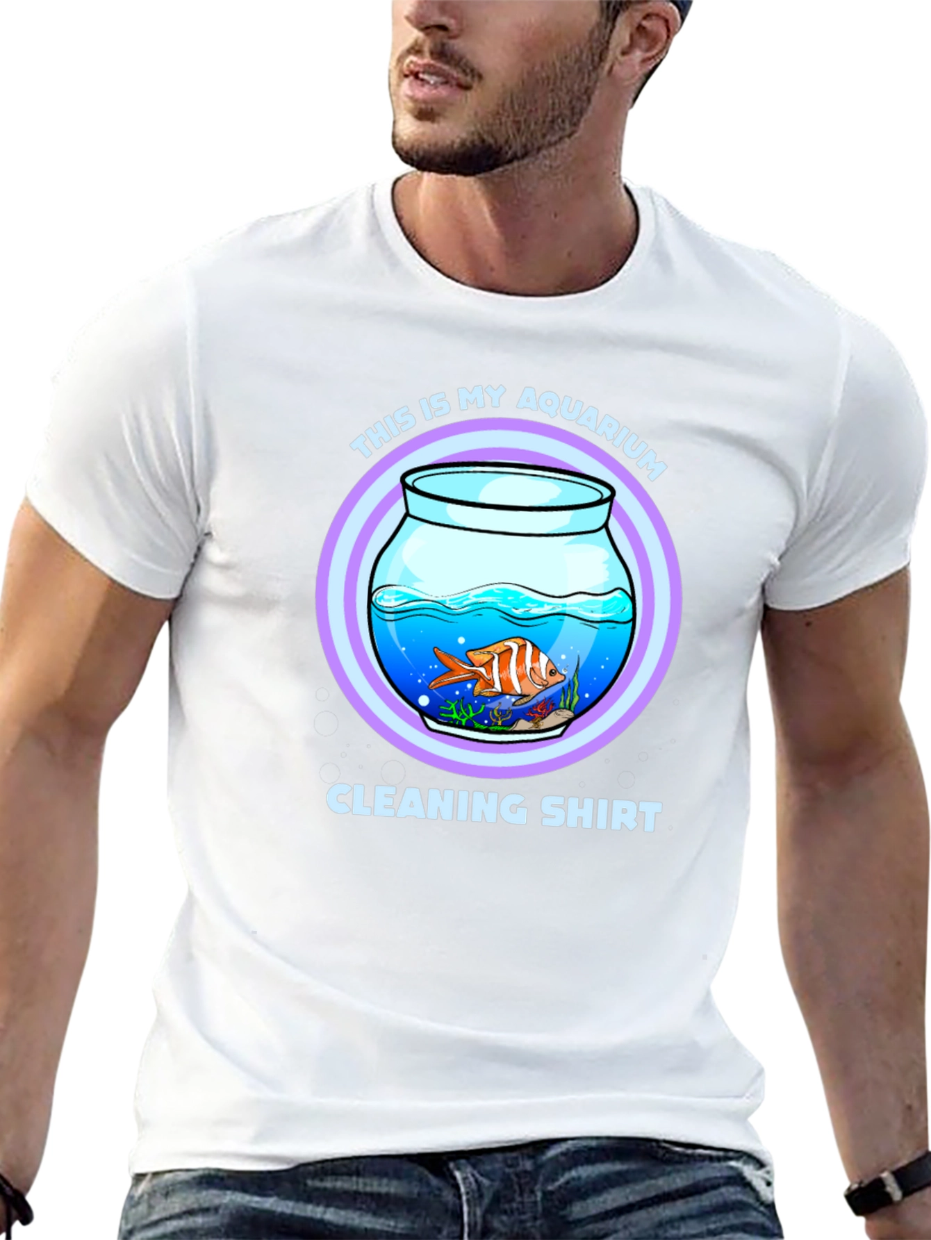 Aquarium Cleaning T-Shirt - Novelty Fish Keeper Tee