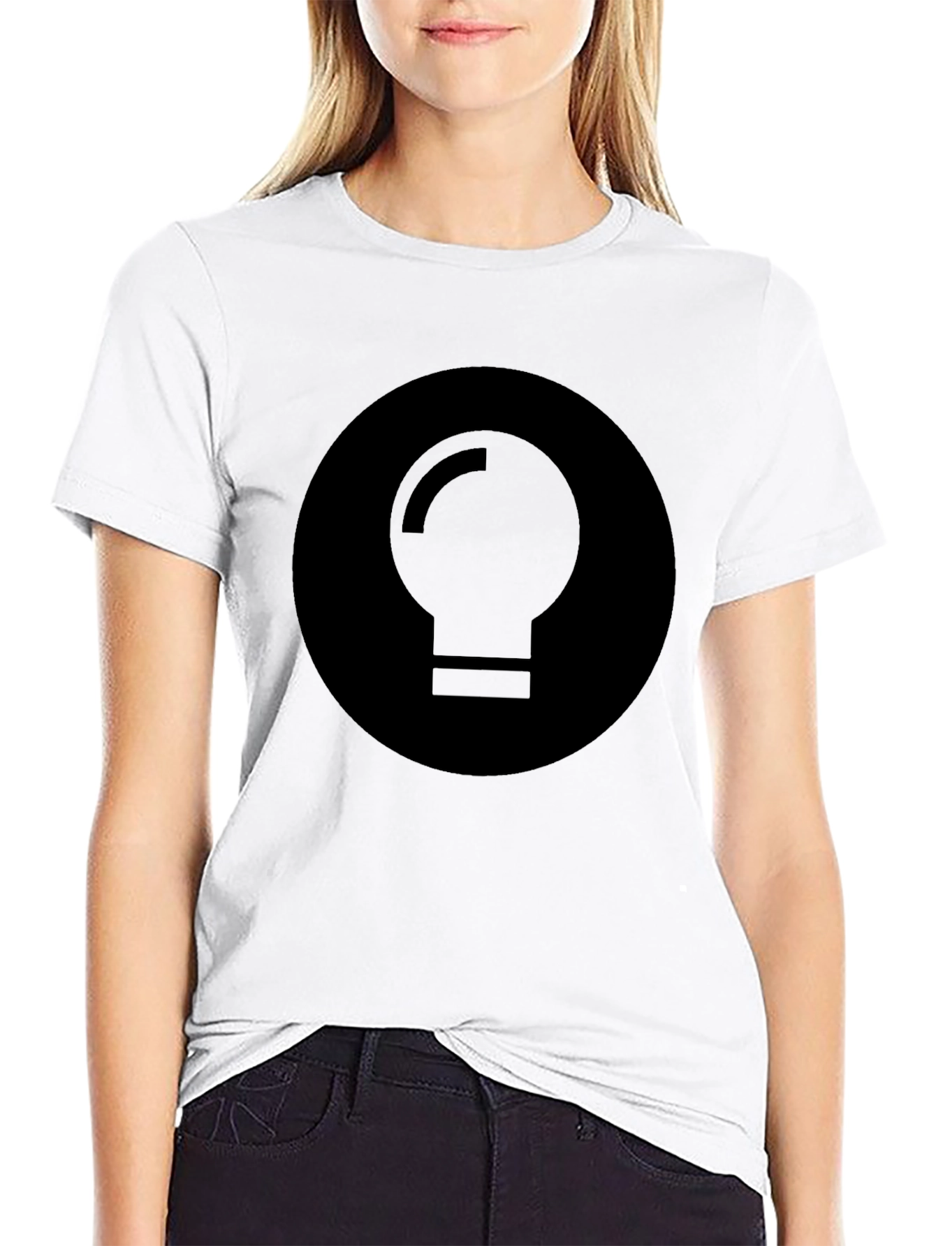 Minimalist Black Light Bulb Graphic Tee