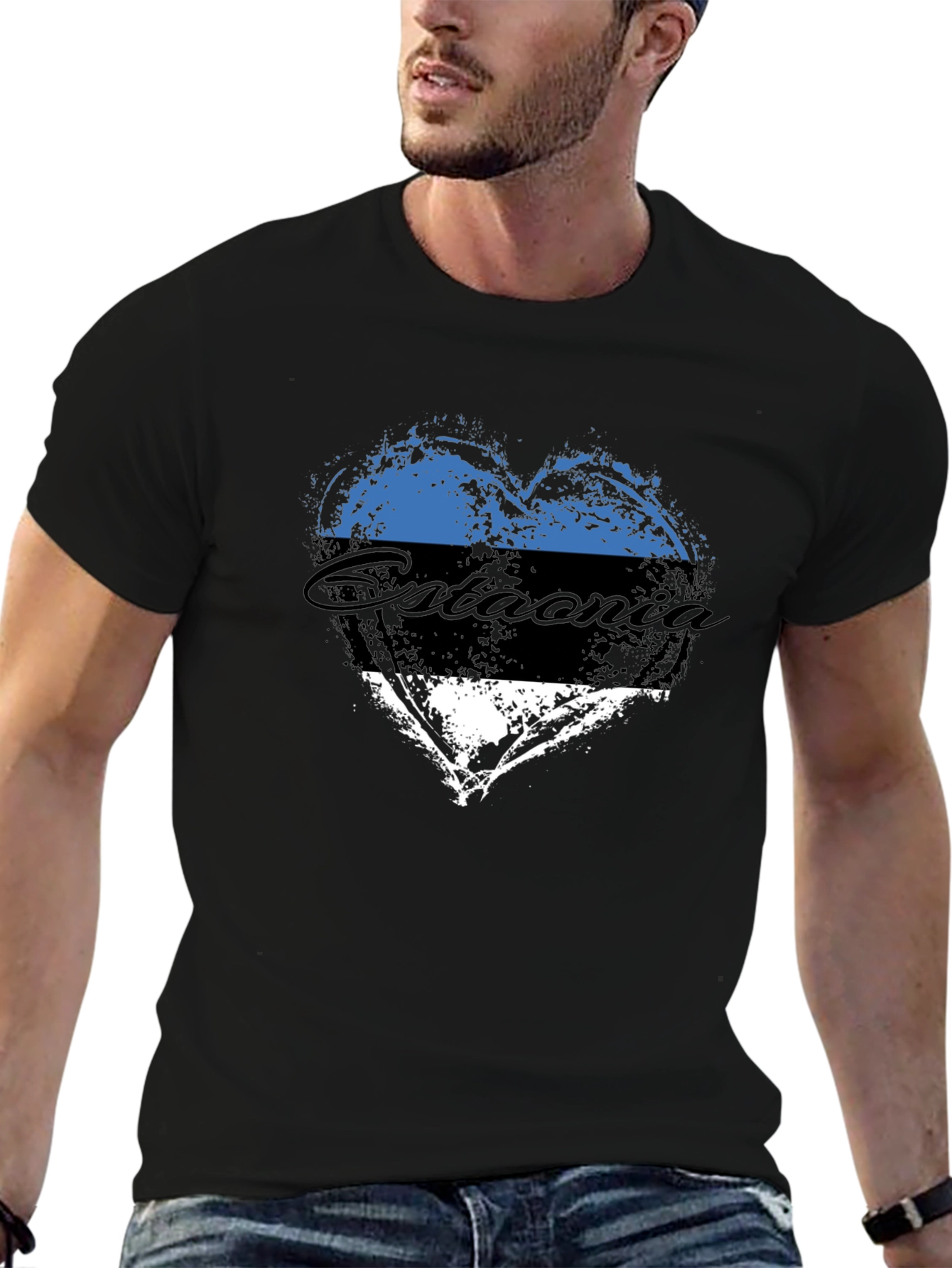 Estonia Flag Heart T-Shirt