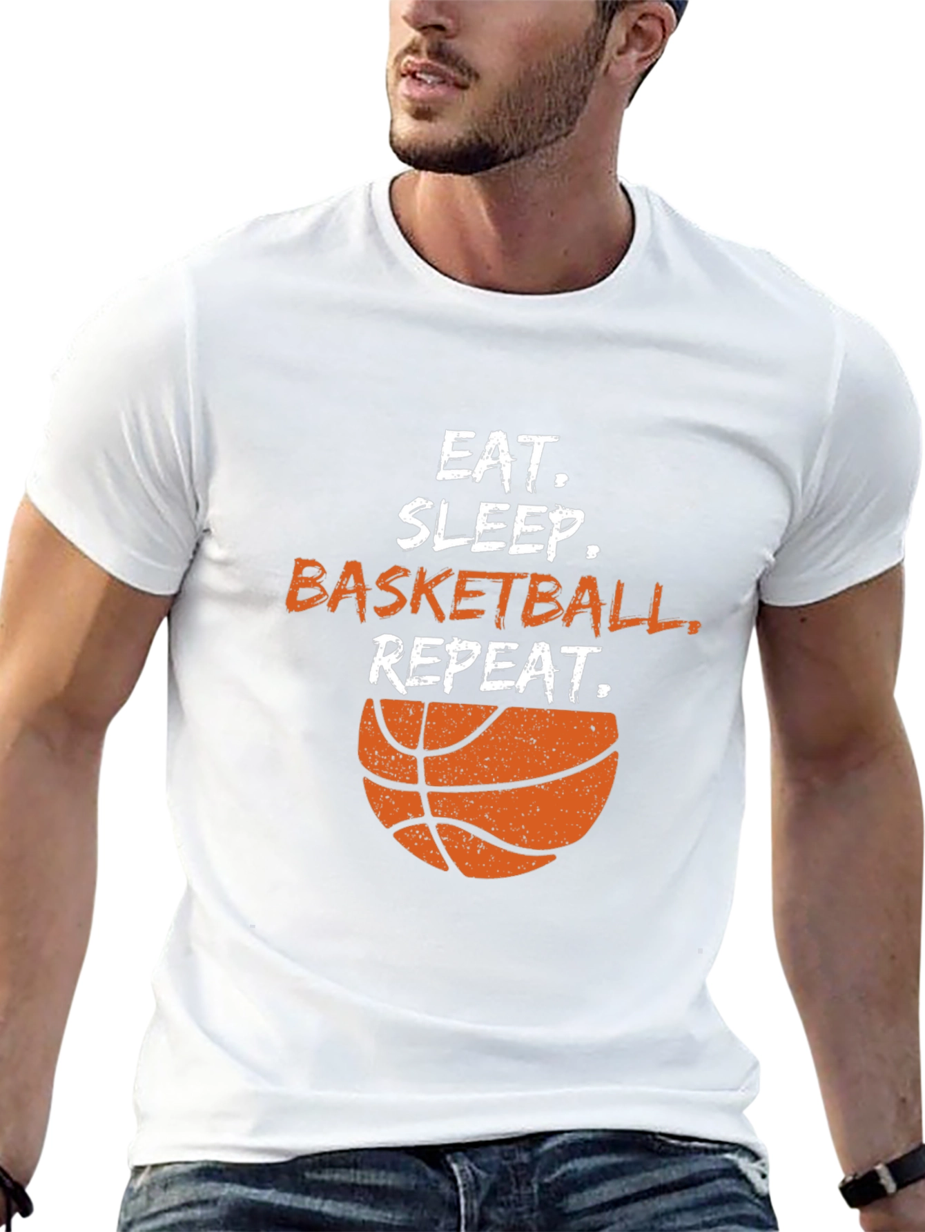 Eat Sleep Basketball Repeat Black T-Shirt