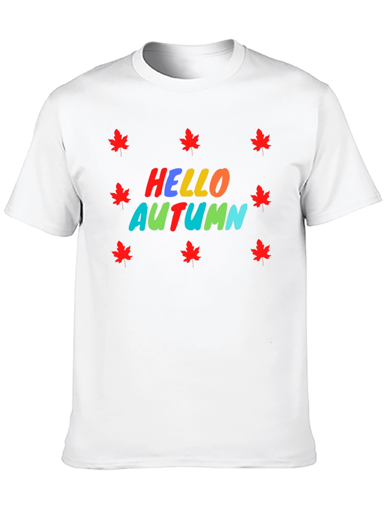 Hello Autumn Maple Leaf Graphic Tee