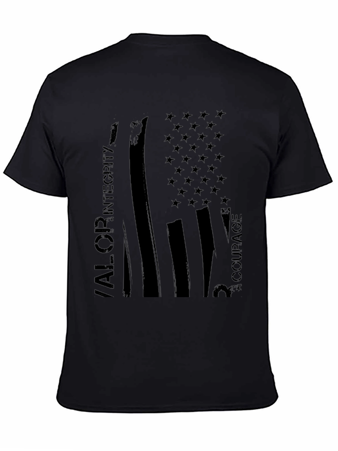 American Flag Valor Integrity Courage T-Shirt