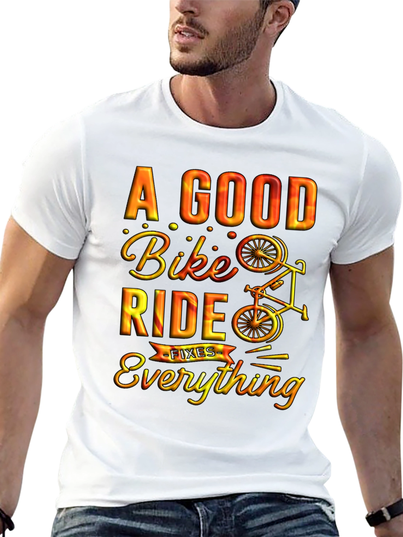 A Good Bike Ride Fixes Everything Graphic Tee
