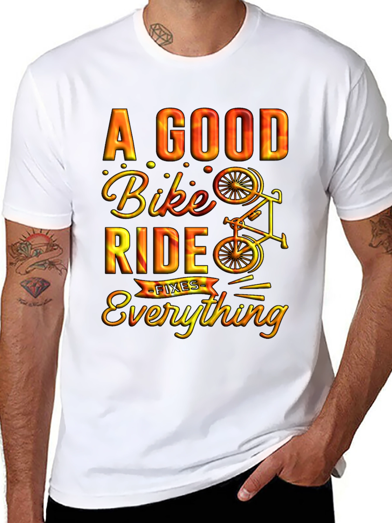 A Good Bike Ride Fixes Everything Graphic Tee