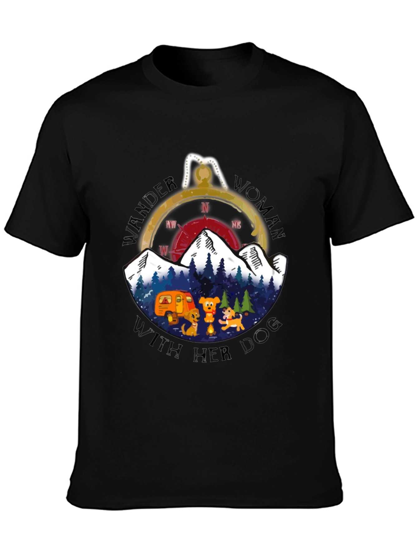 Wander Woman With Her Dog T-Shirt