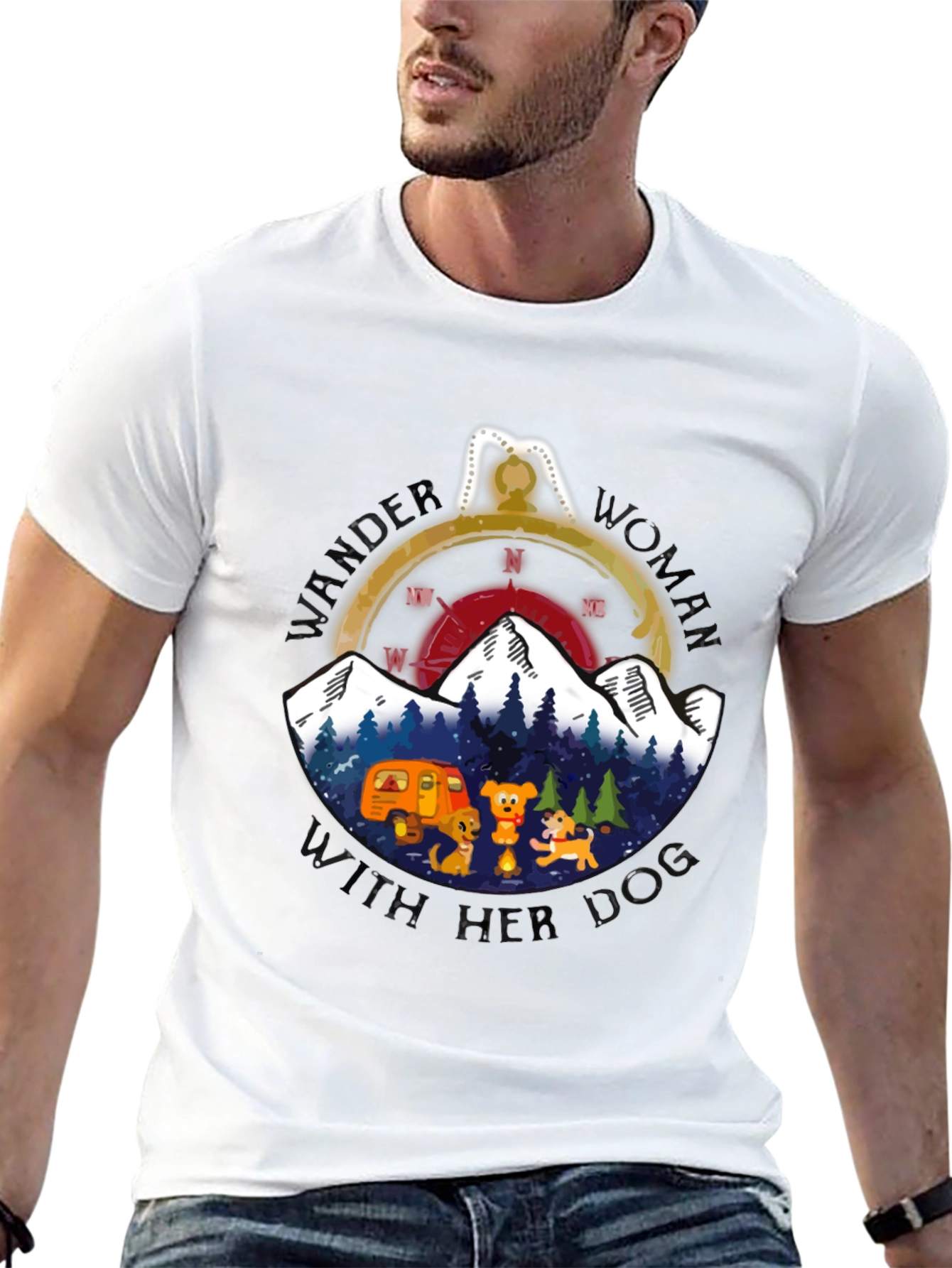 Wander Woman With Her Dog T-Shirt