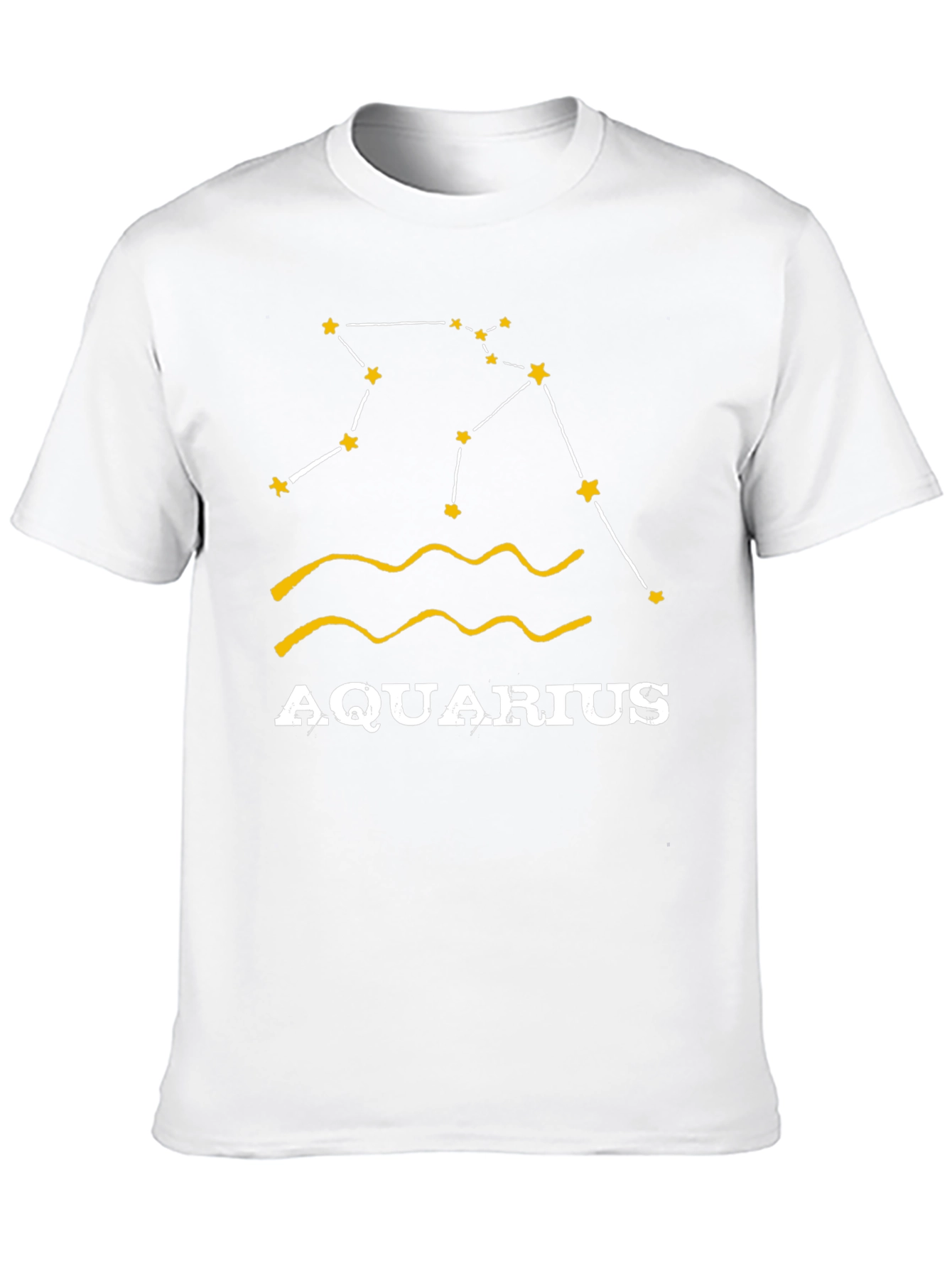 Aquarius Zodiac T-Shirt - Black Cotton Astrology Tee