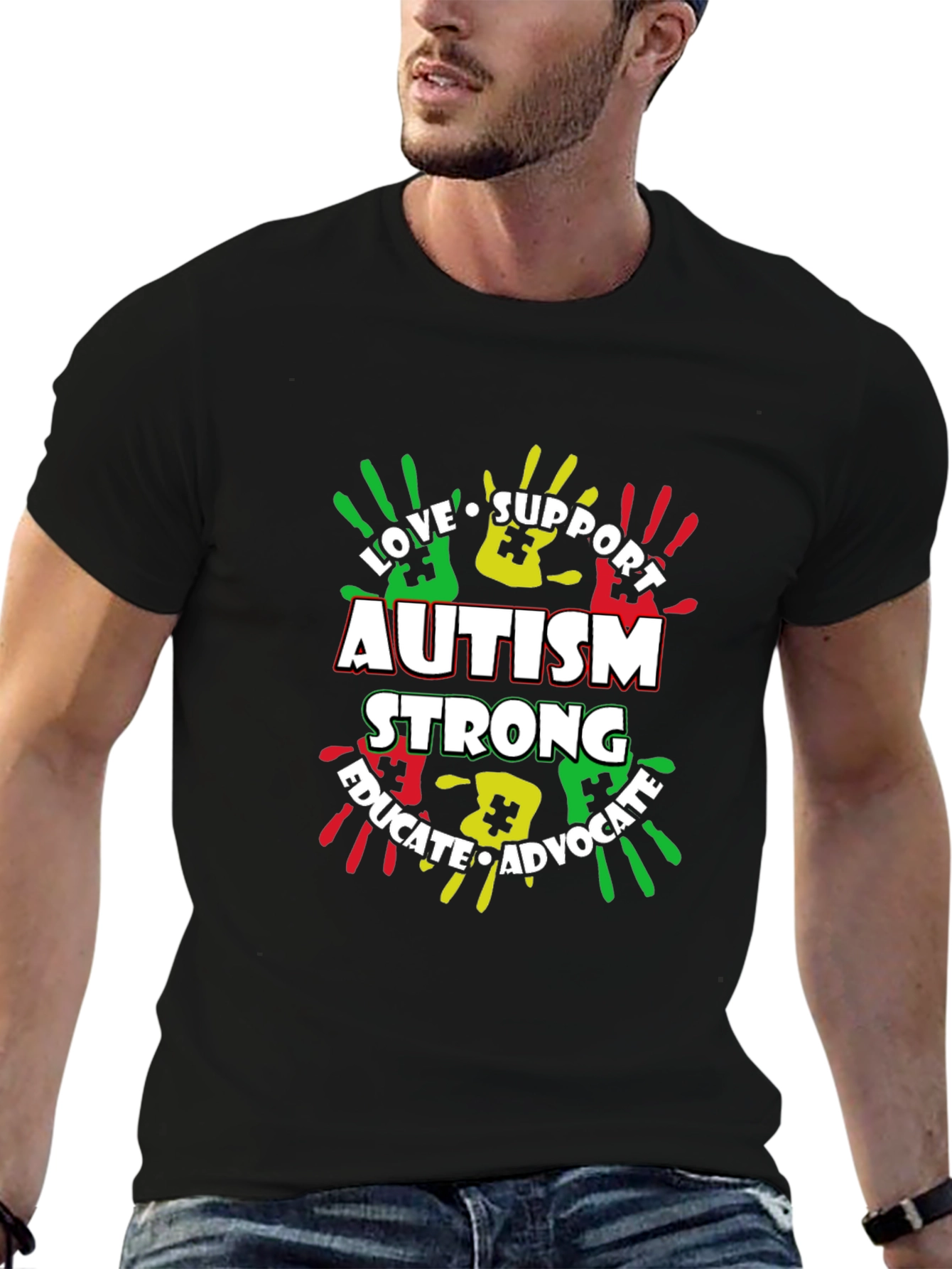 Autism Awareness T-Shirt - Love Support Educate Advocate