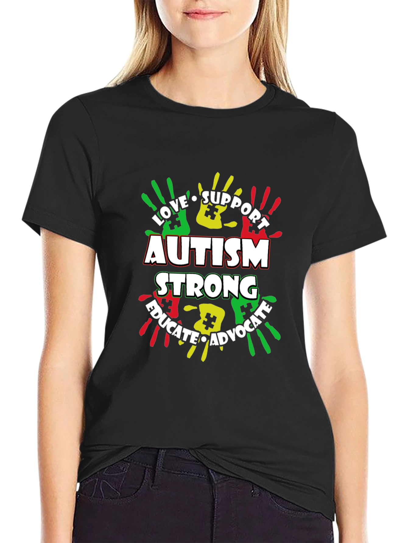Autism Awareness T-Shirt - Love Support Educate Advocate