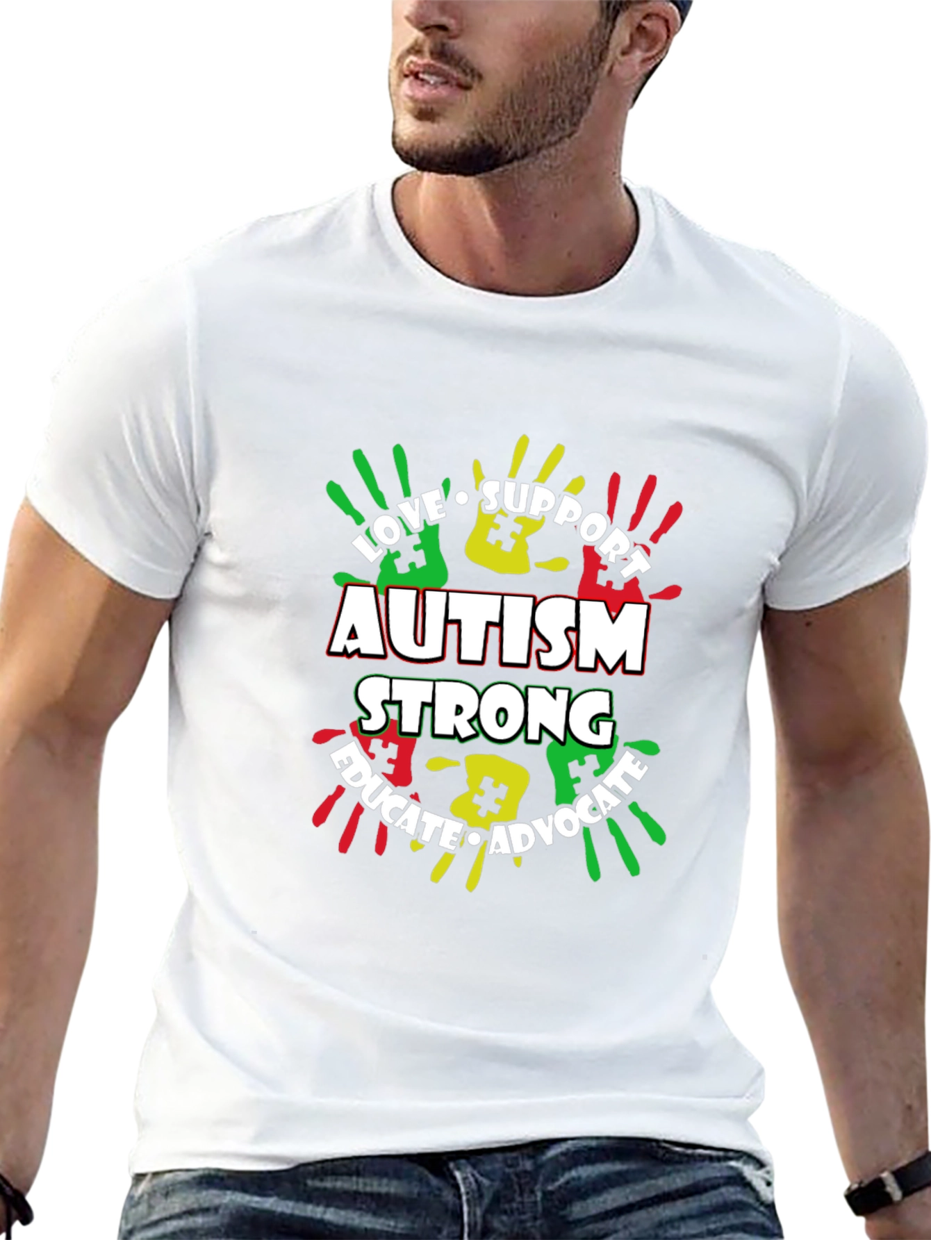 Autism Awareness T-Shirt - Love Support Educate Advocate