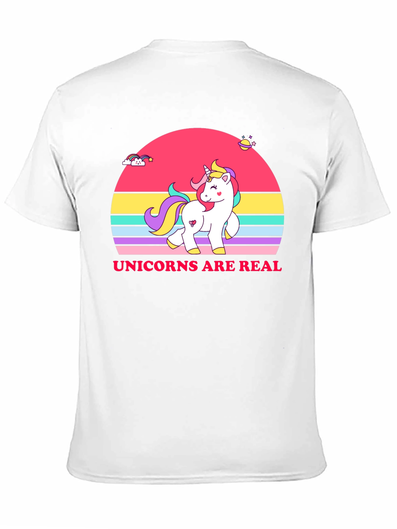 Unicorns Are Real Black T-Shirt