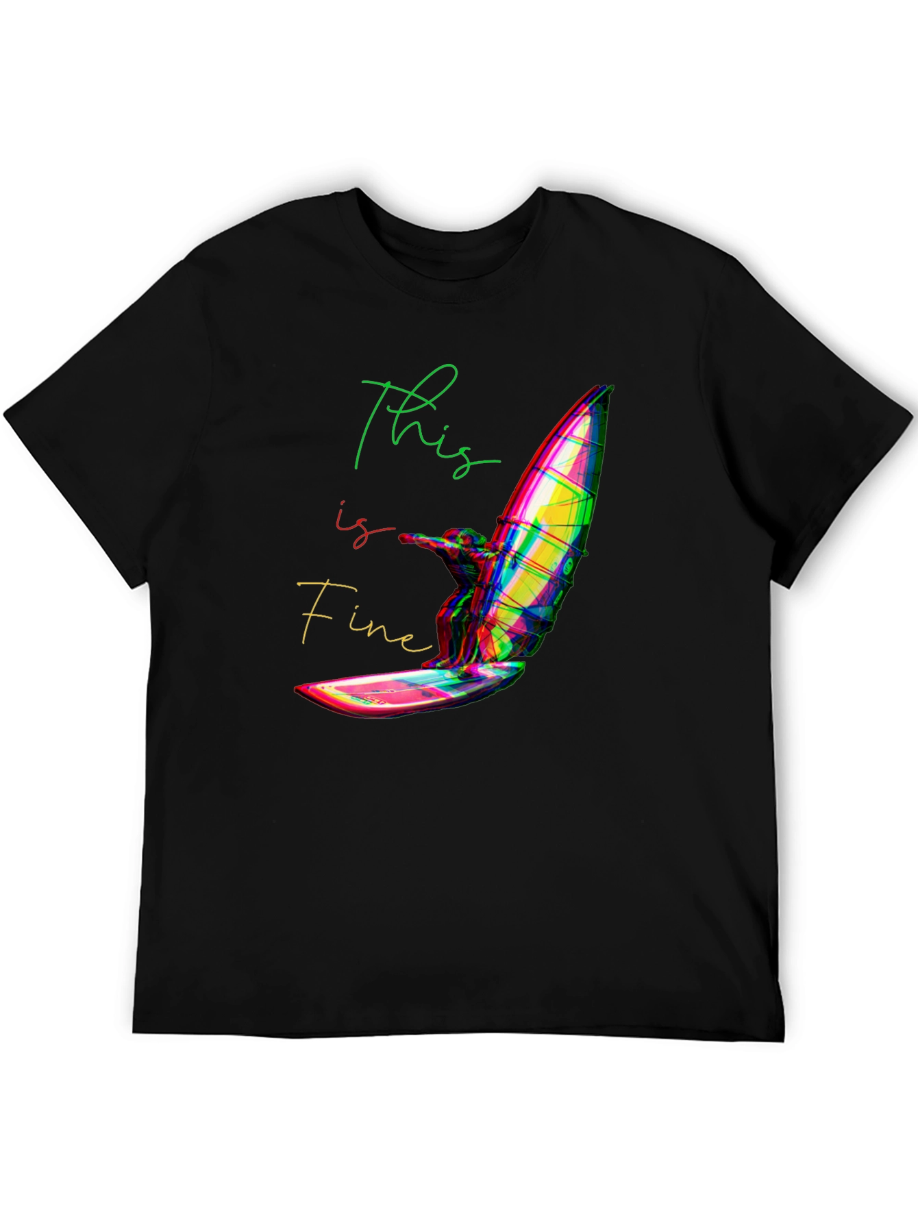 This is Fine Windsurfing T-Shirt - Black
