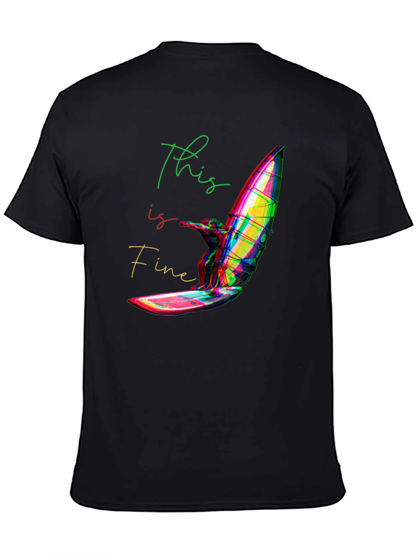This is Fine Windsurfing T-Shirt - Black