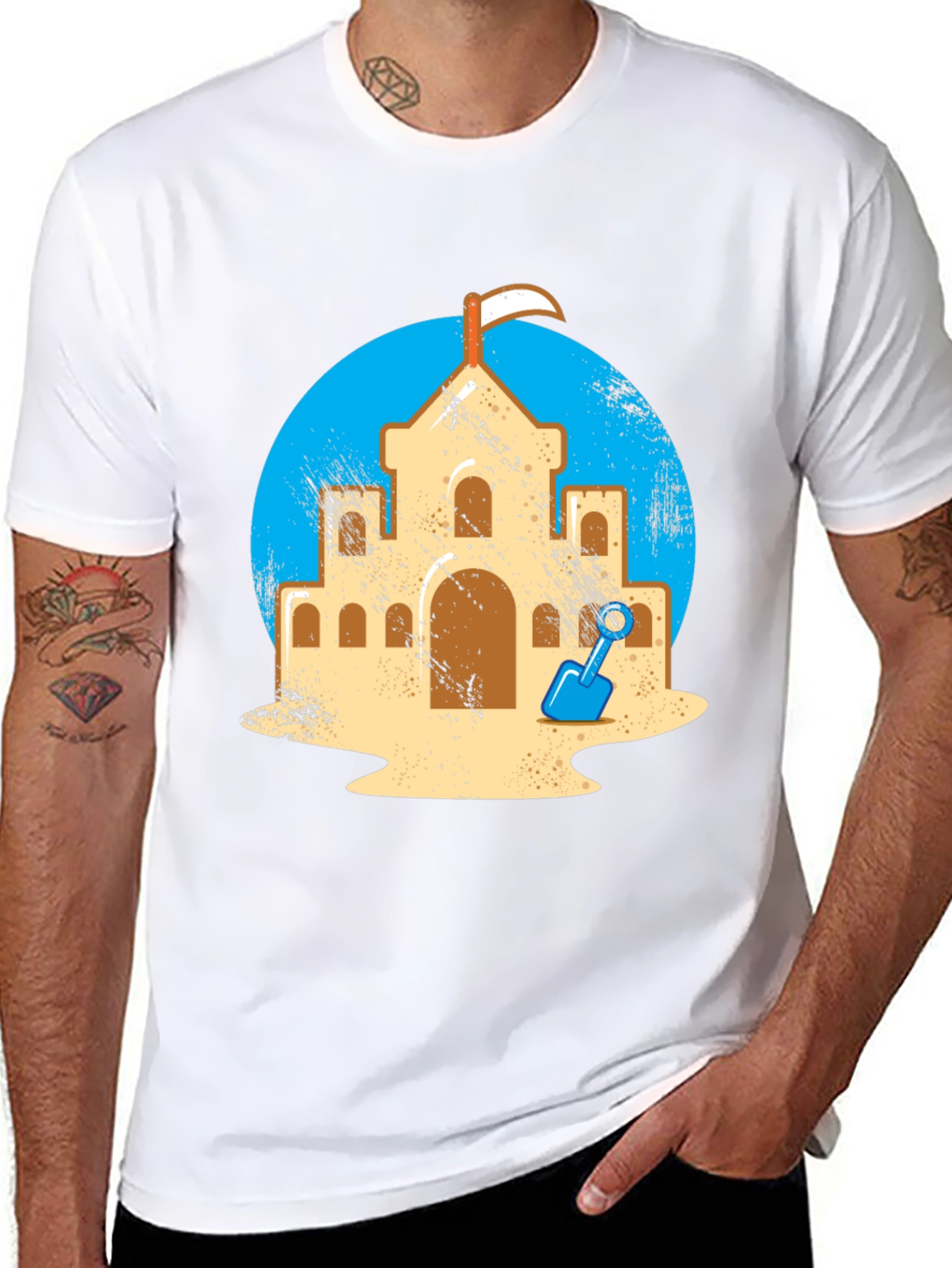 Sandcastle Graphic Tee - Beach Day Shirt
