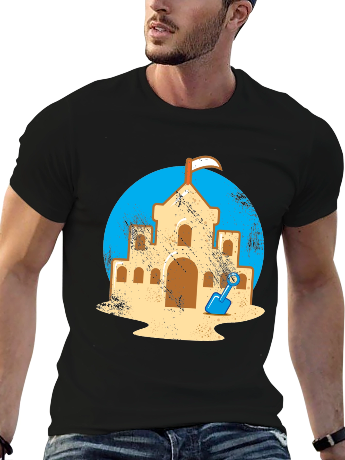 Sandcastle Graphic Tee - Beach Day Shirt