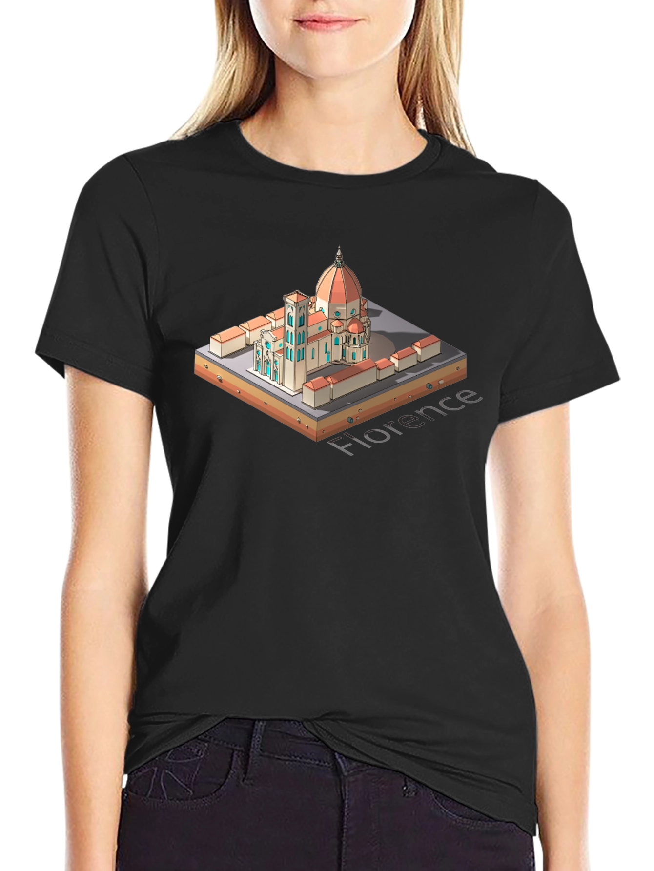 Florence Italy T-Shirt - Black Graphic Tee