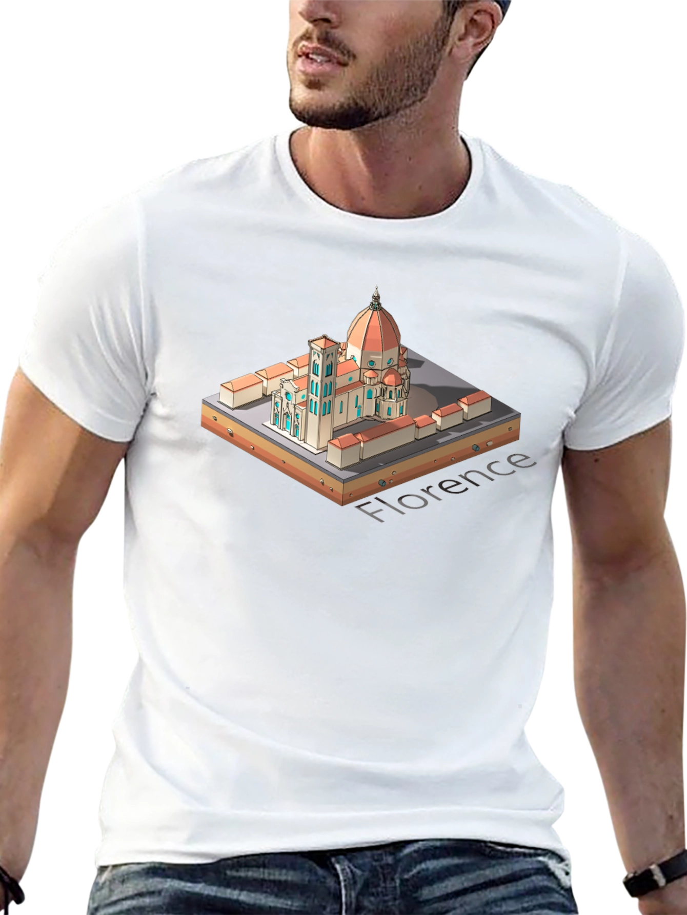 Florence Italy T-Shirt - Black Graphic Tee