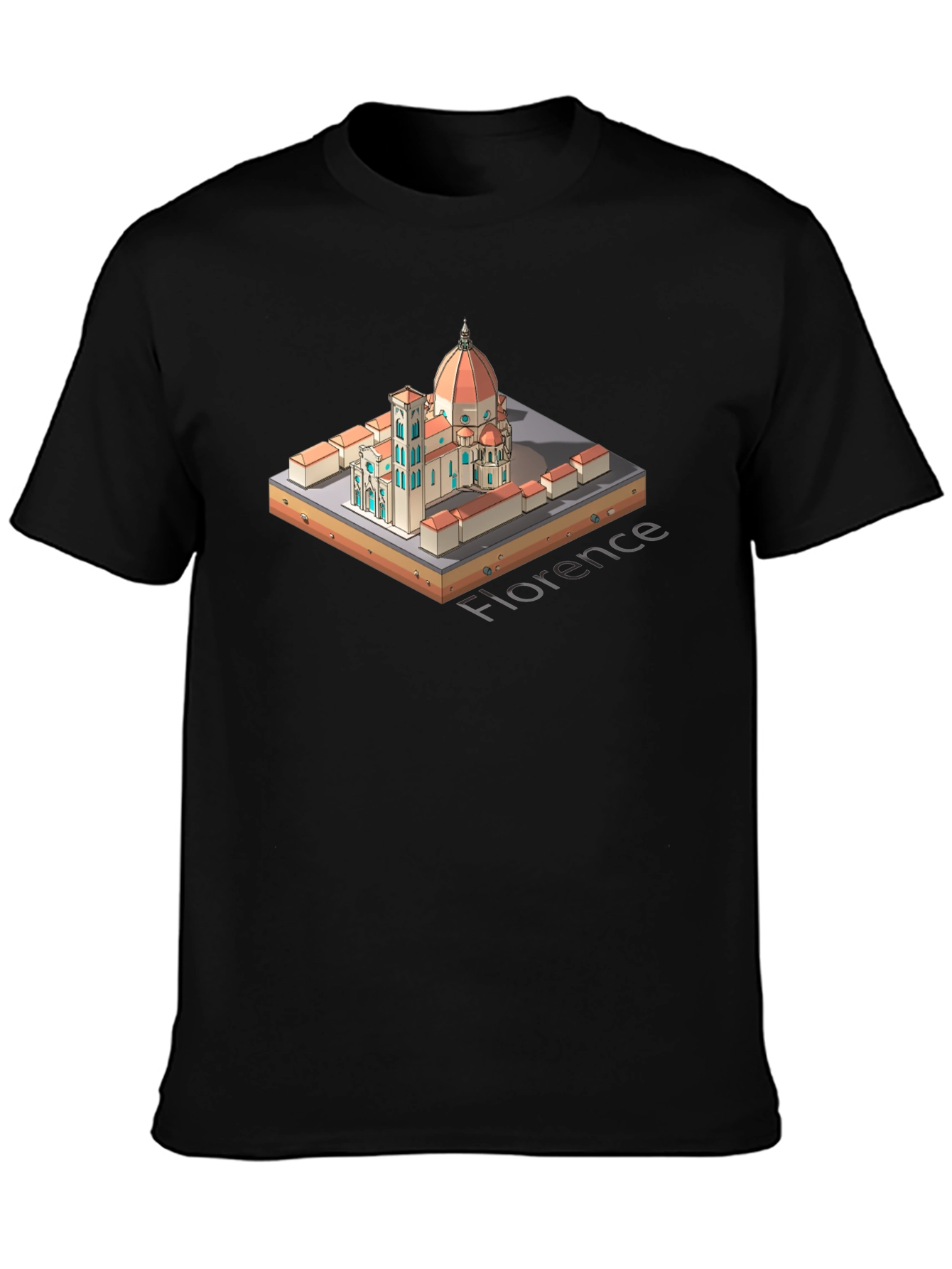 Florence Italy T-Shirt - Black Graphic Tee