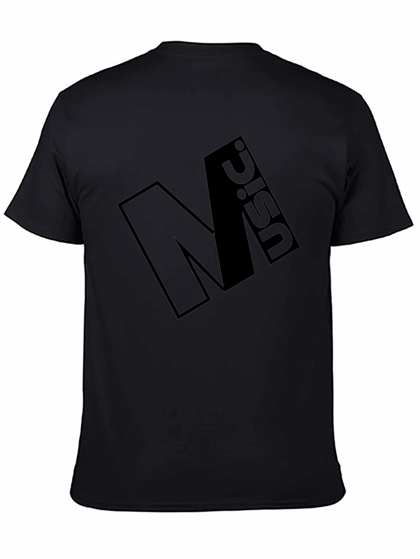 Minimalist Black Graphic Tee - Music Design