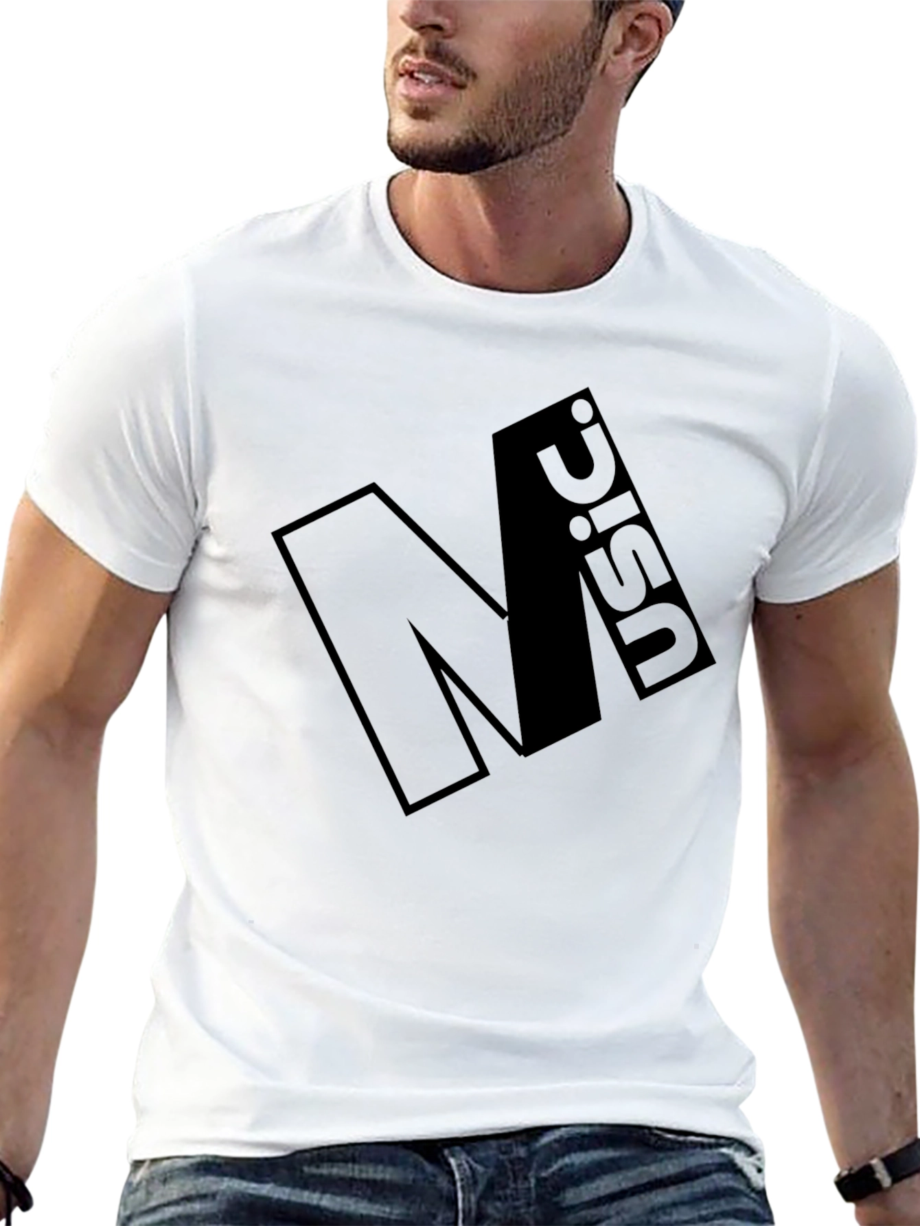 Minimalist Black Graphic Tee - Music Design