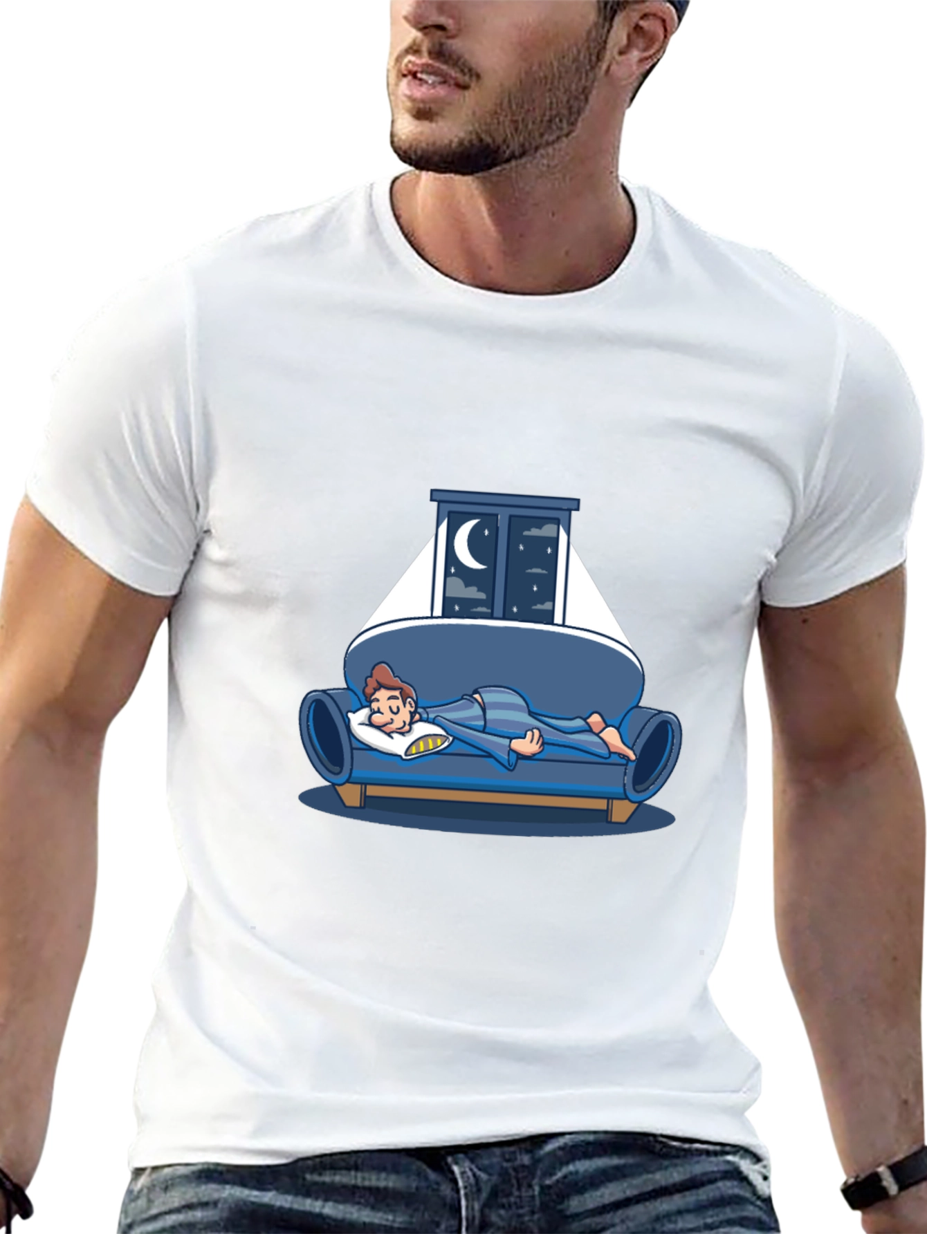 Sleepy Night T-Shirt - Relaxed Fit Cotton Tee