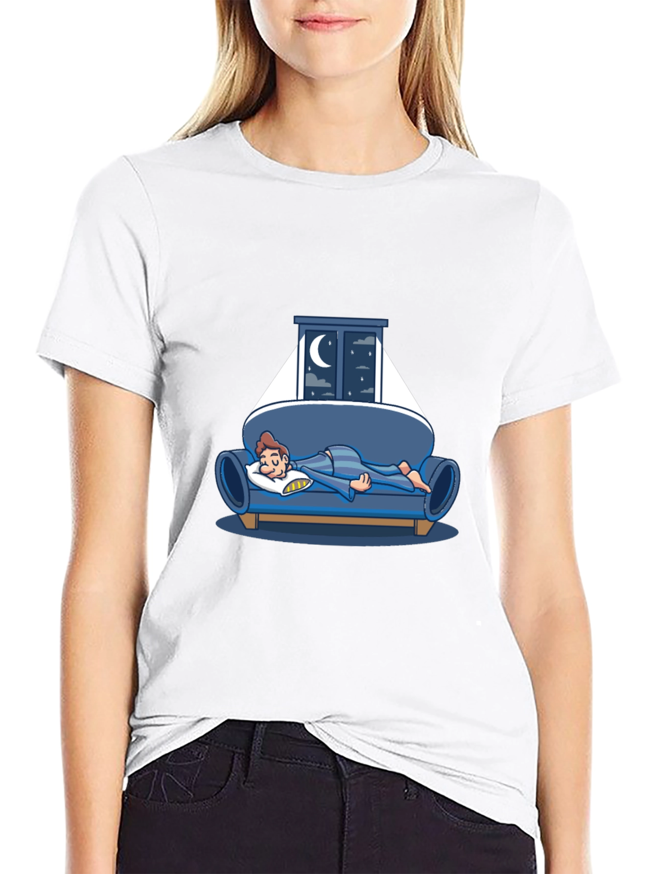 Sleepy Night T-Shirt - Relaxed Fit Cotton Tee
