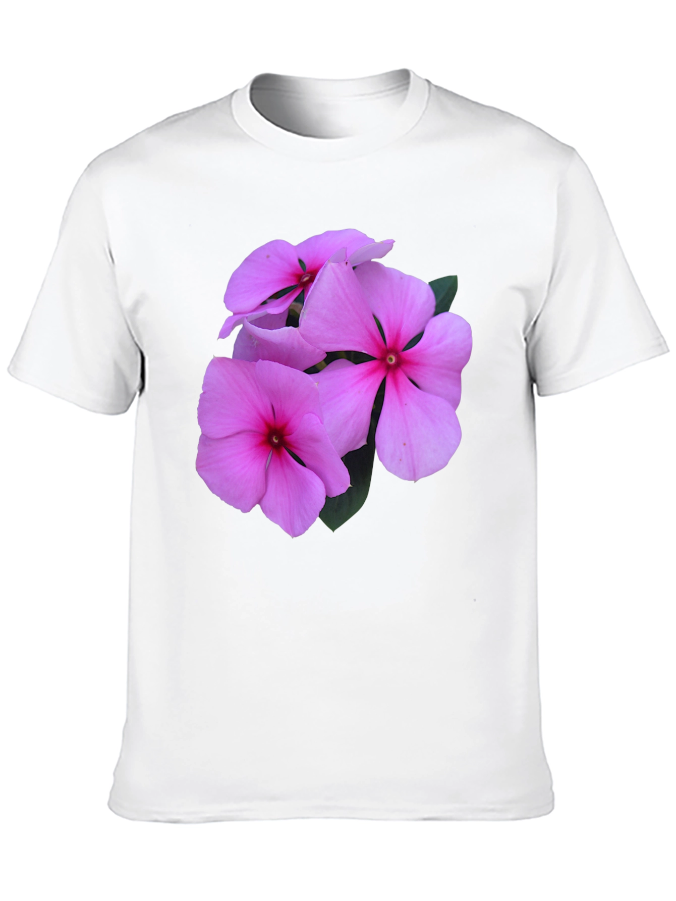 Pink Flower Graphic T-Shirt - Casual Comfort