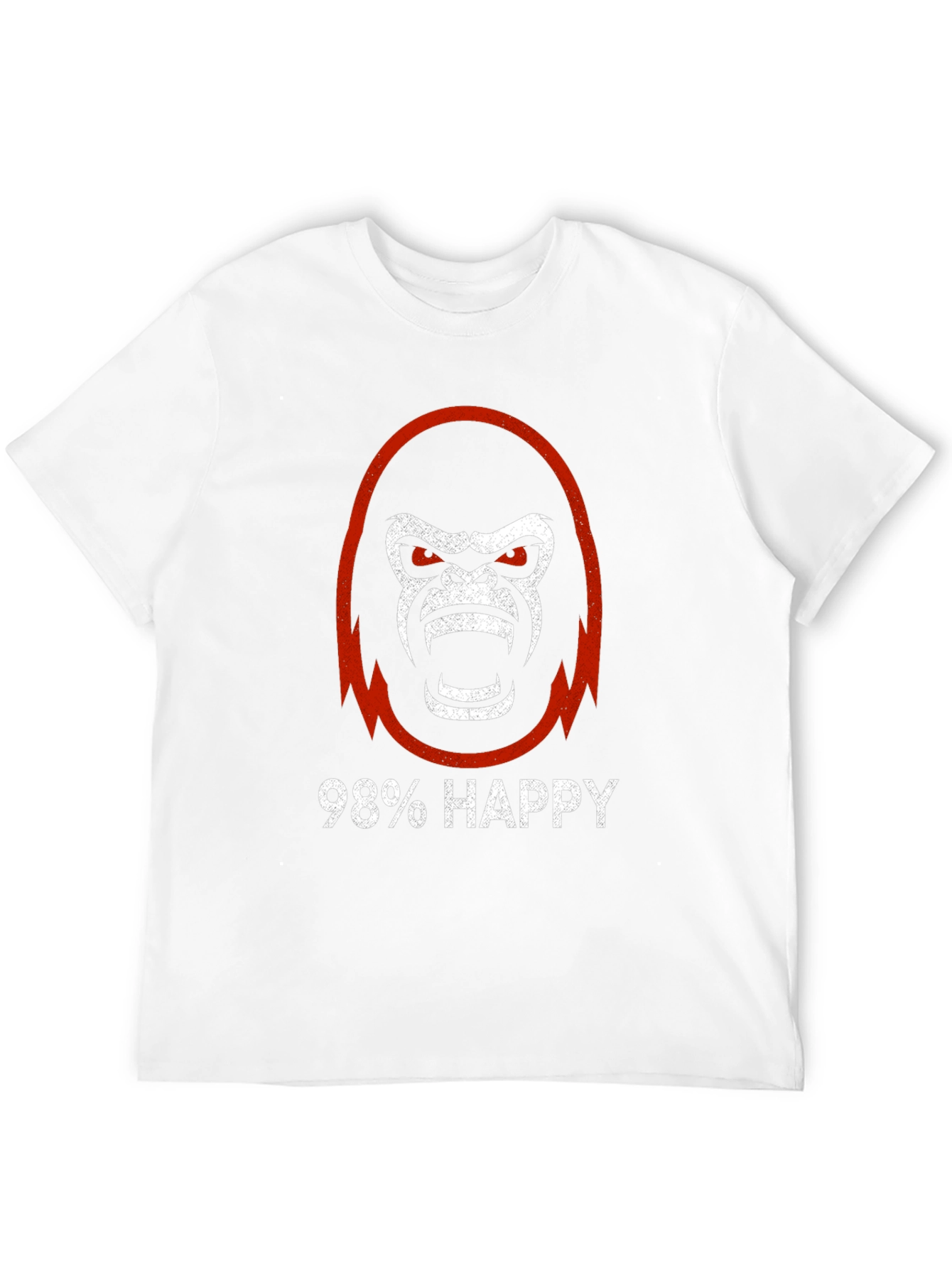98% Happy Gorilla Graphic Tee - Black