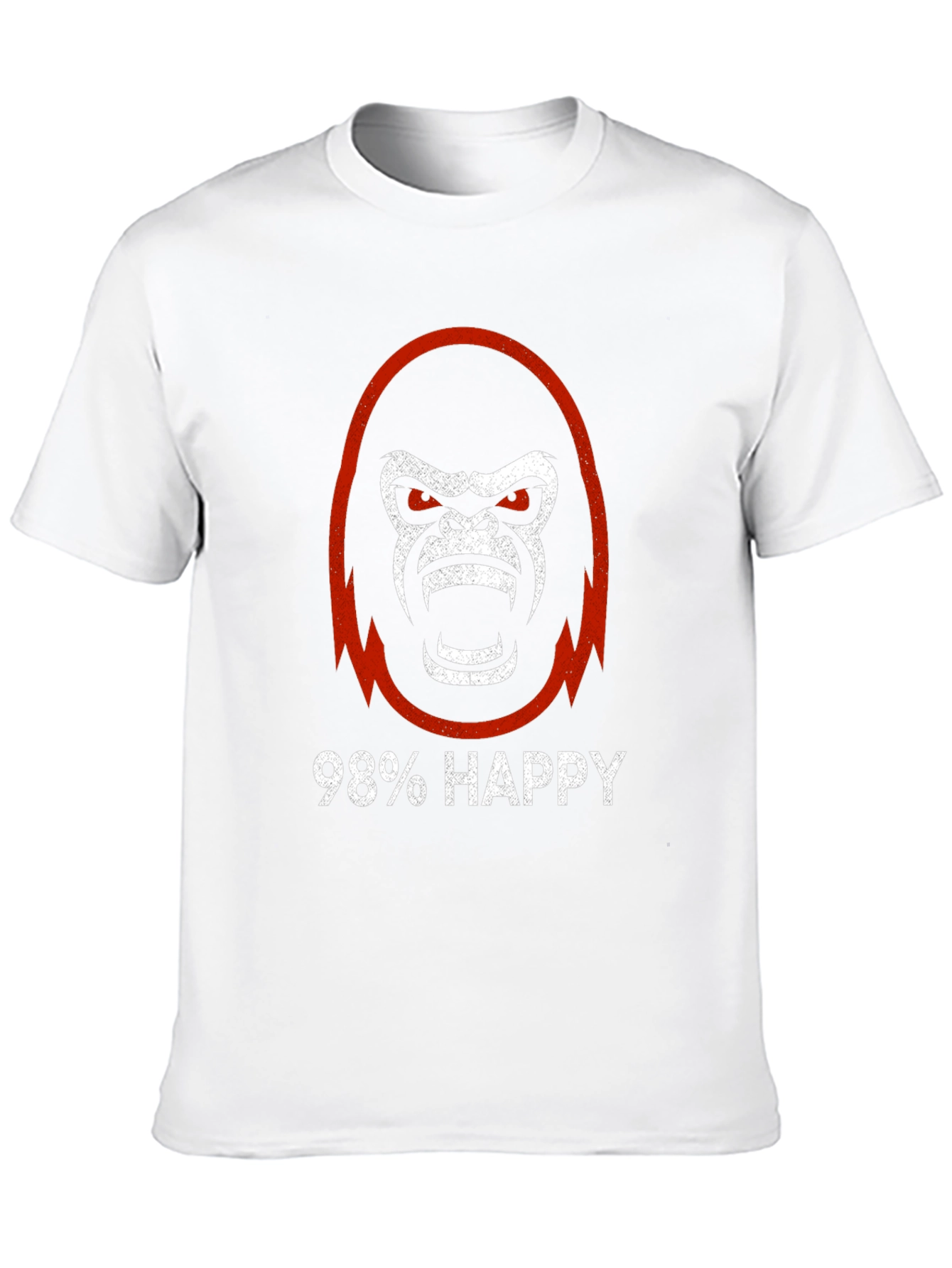 98% Happy Gorilla Graphic Tee - Black