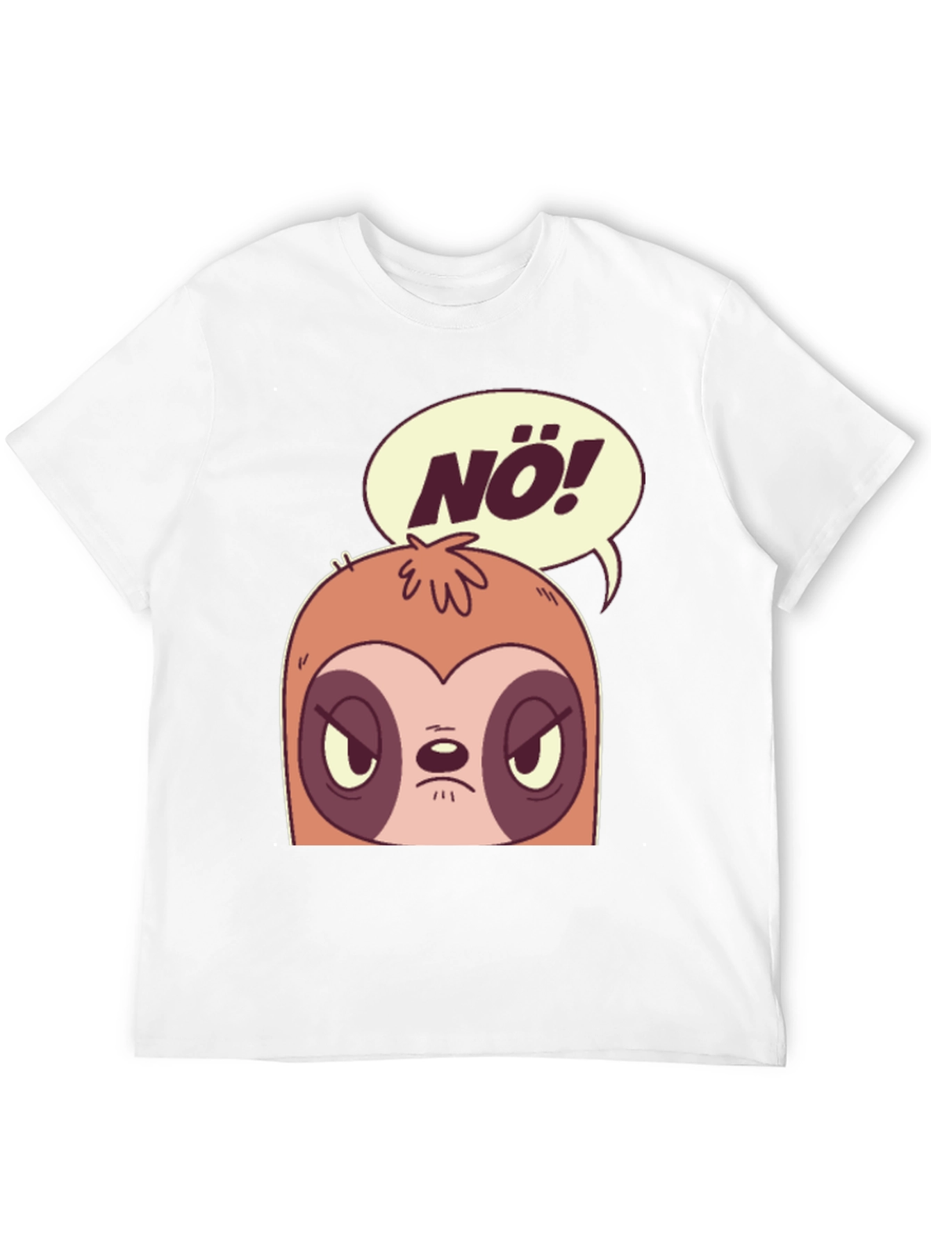 Nö Sloth Graphic Tee - Funny Novelty T-Shirt