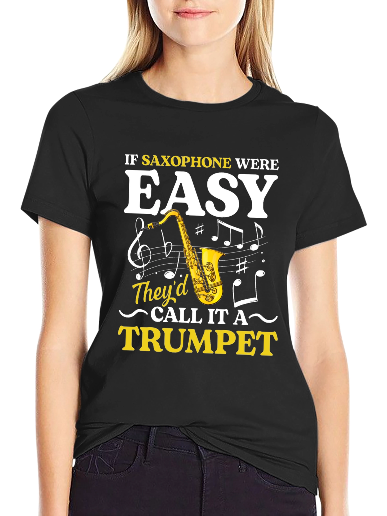 Saxophone Humor Graphic Tee - Musician Gift